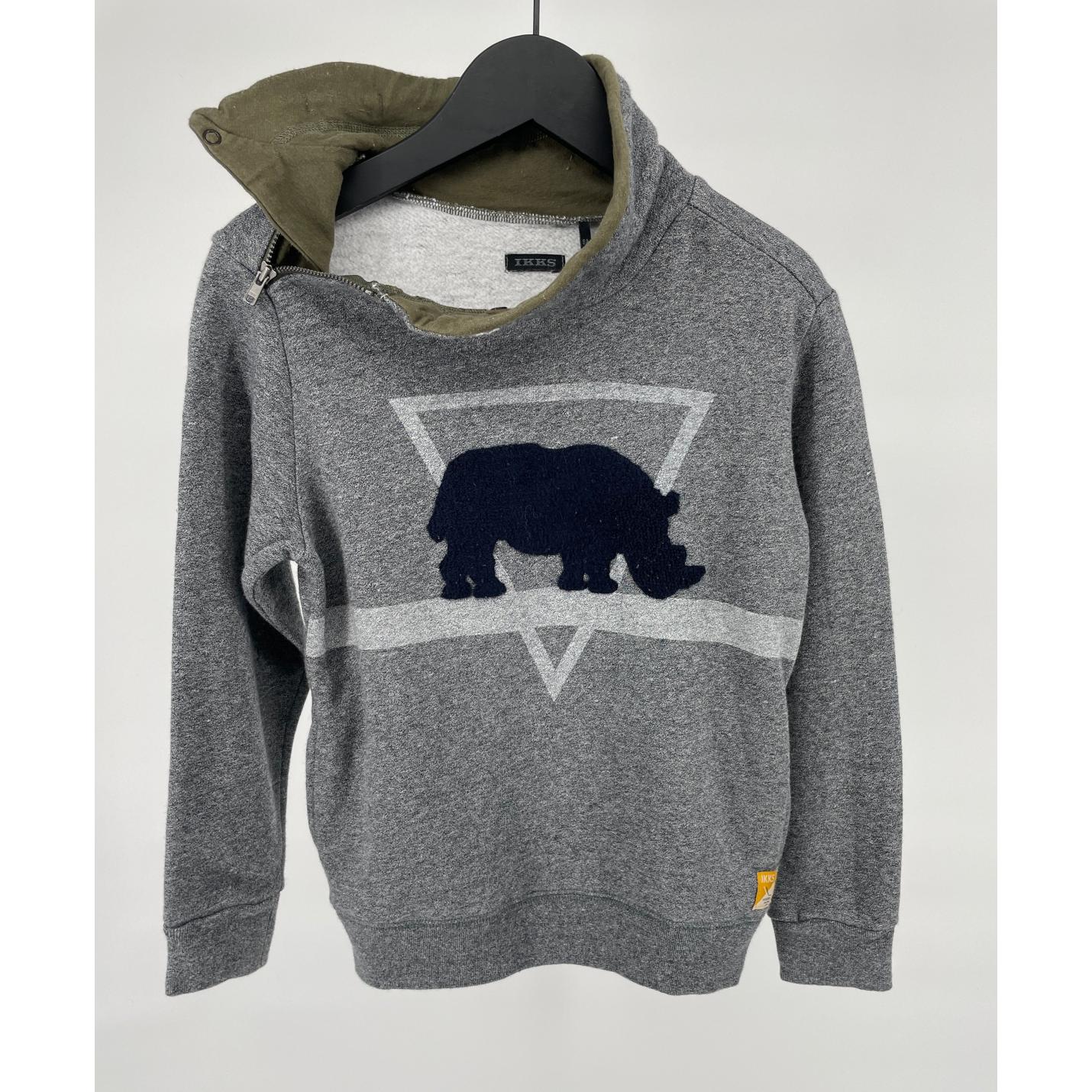 Trui Grijs met Neushoorn Maat 122 / 128; Afbeelding: 4