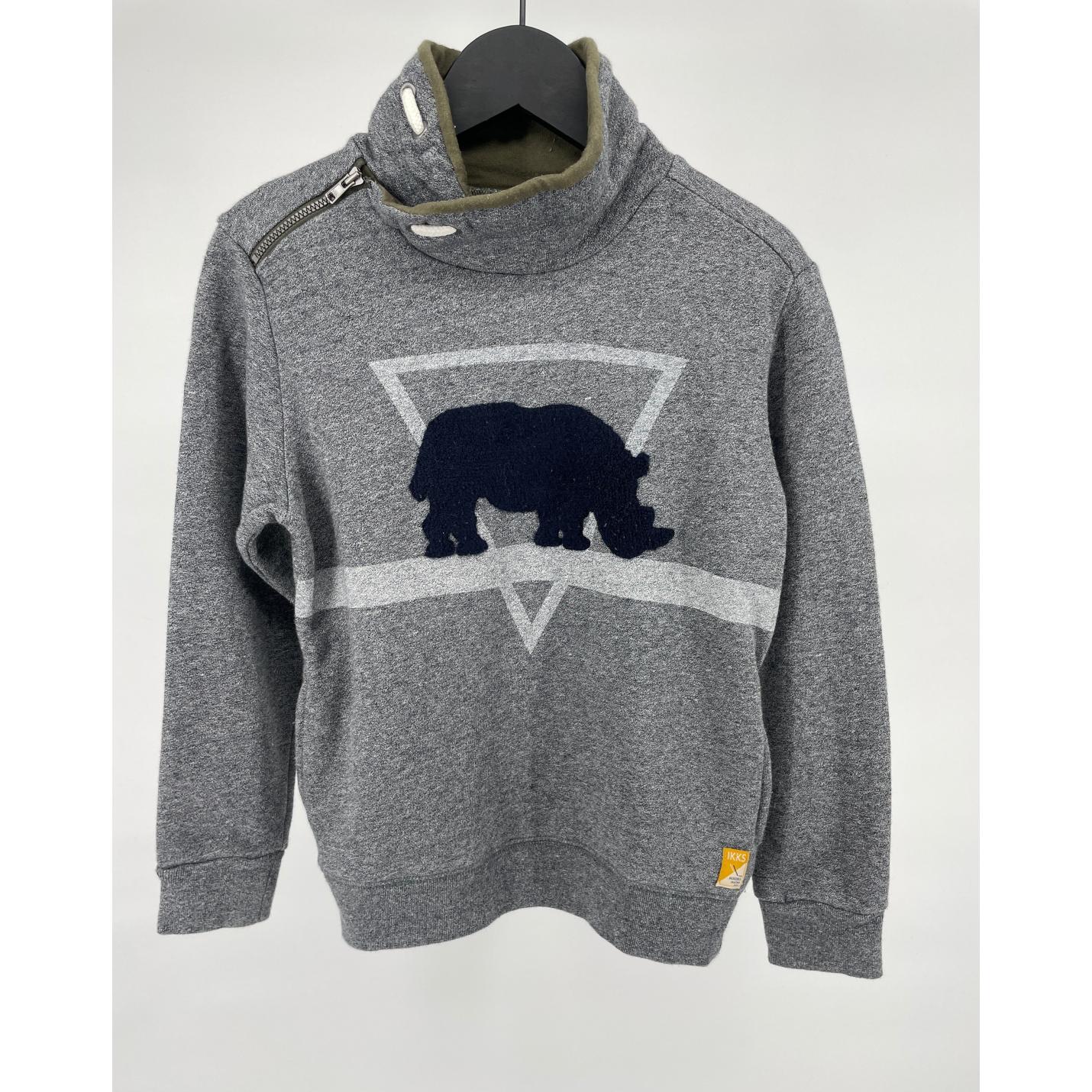 Trui Grijs met Neushoorn Maat 122 / 128