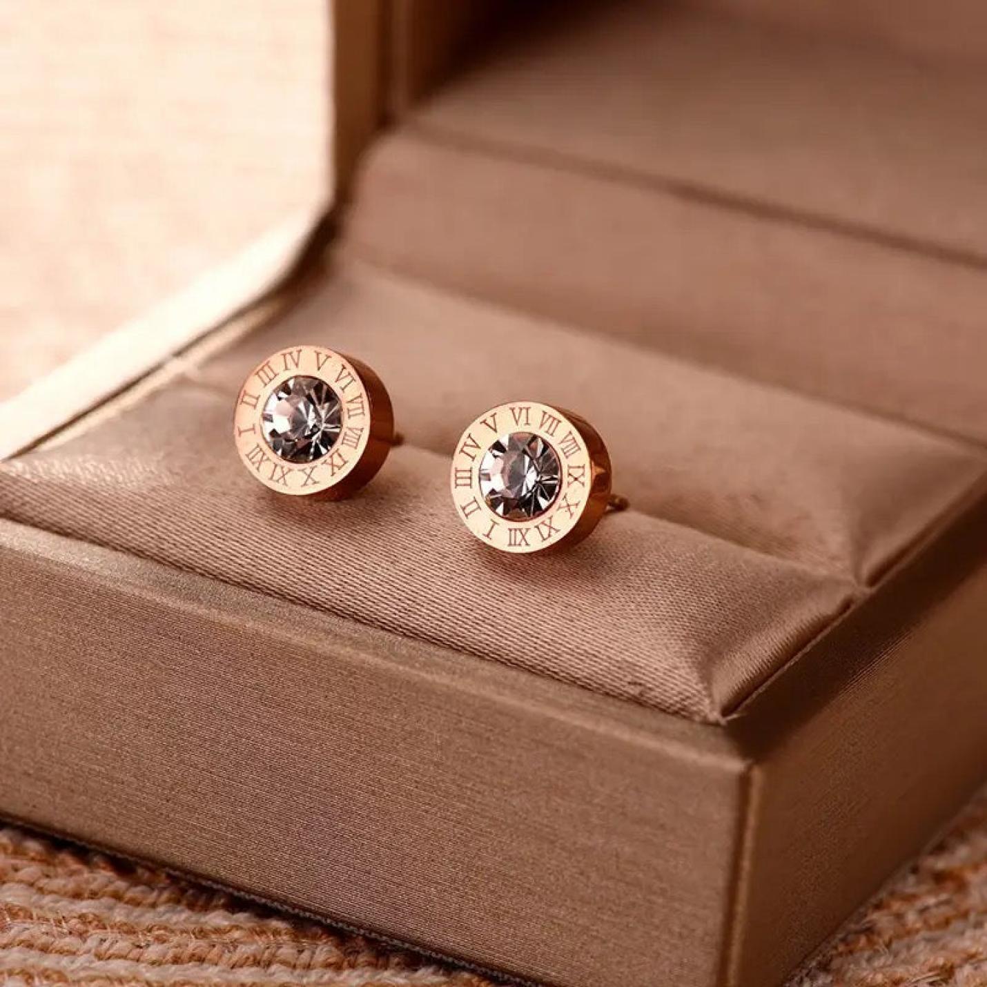 Roman Crystal Look Earring - Rose gold; Afbeelding: 2