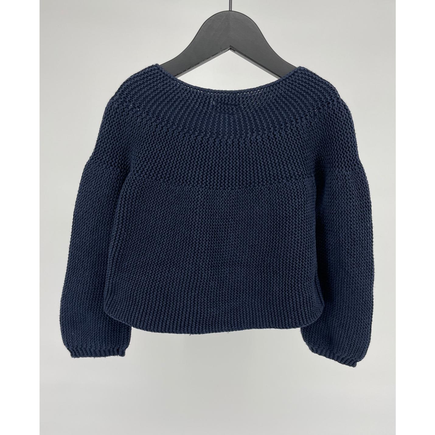 Vest Donkerblauw Gebreid Maat 86; Afbeelding: 2