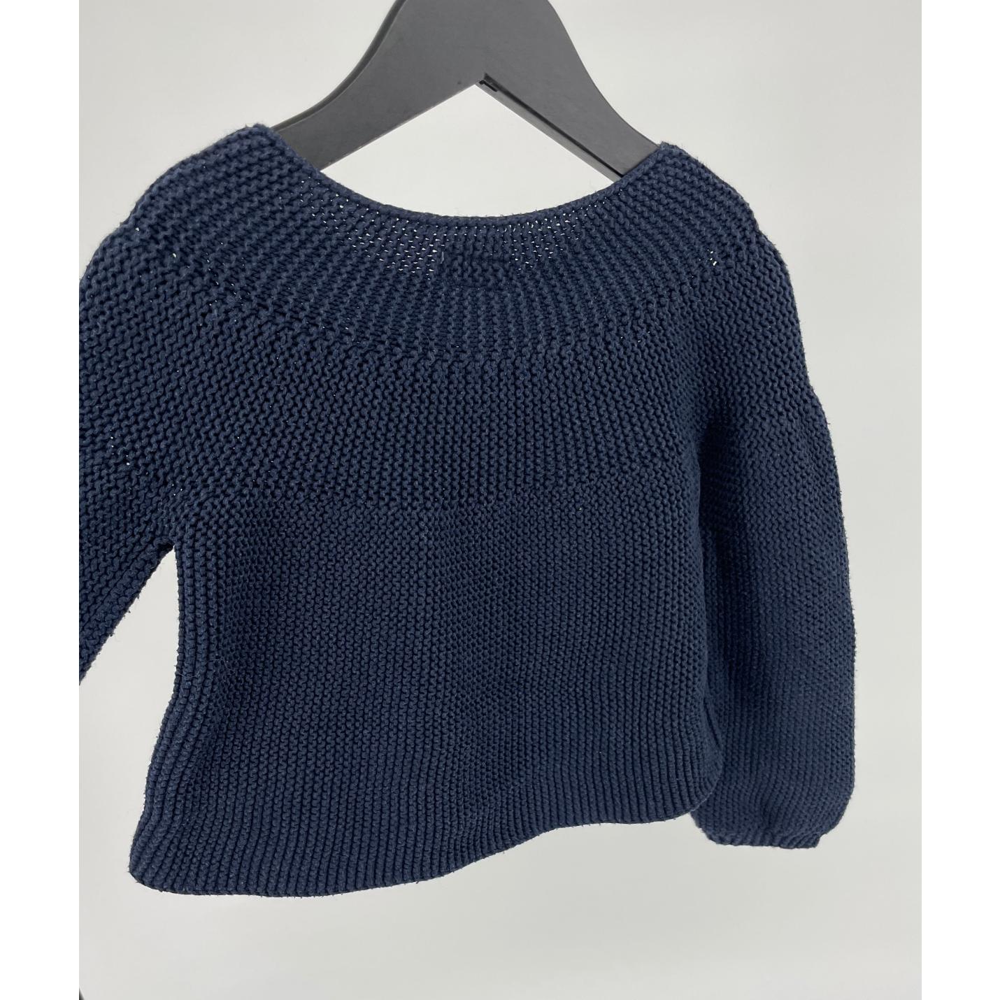 Vest Donkerblauw Gebreid Maat 86; Afbeelding: 4