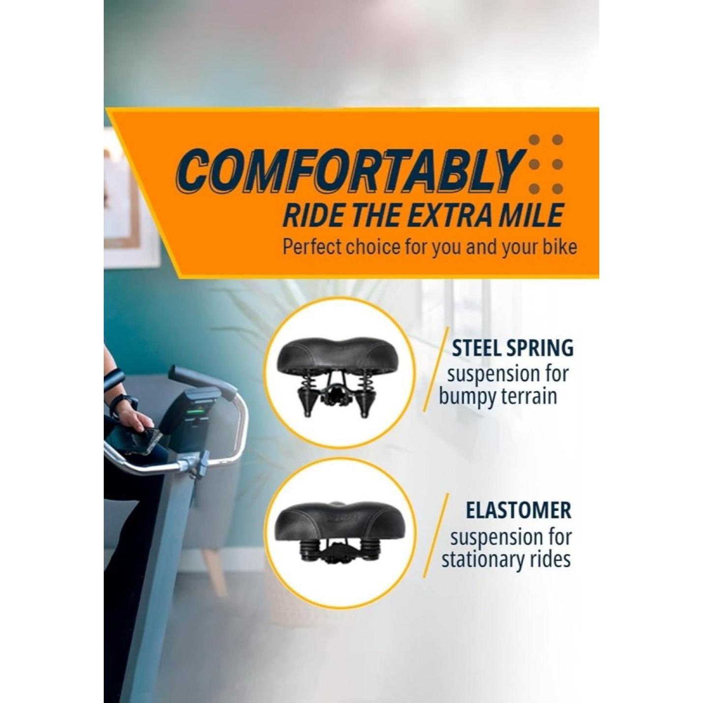 Comfortabel fietszadel: extra breed universeel reservekussen voor binnen en buiten, zacht, gevoerd, voor dames en heren - happygetfit.com
