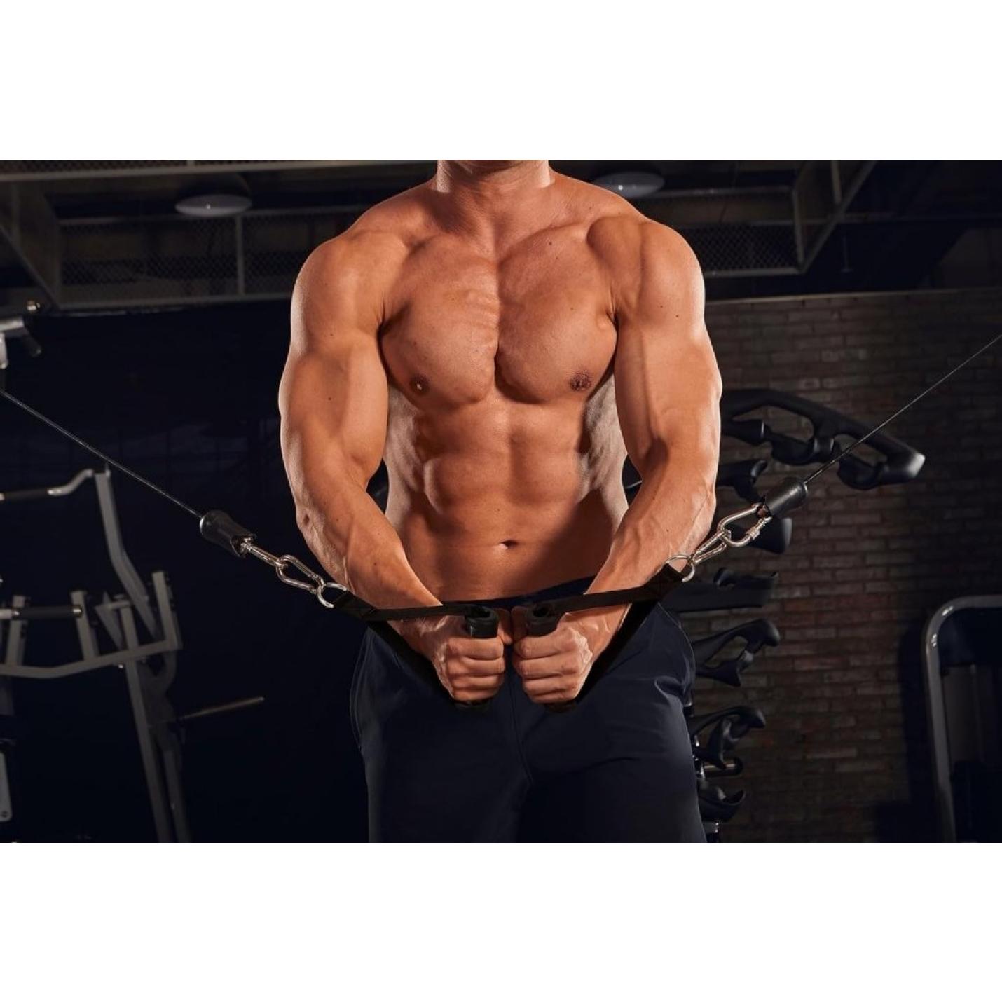 Ergonomische Trainingshandgreep voor krachttraining binnenshuis voor Borst, Biceps, Triceps, Deltaspiertraining, voor Gewichtsstation, Smith Rack, Sportschool of thuis, Anti-callus - happygetfit.com