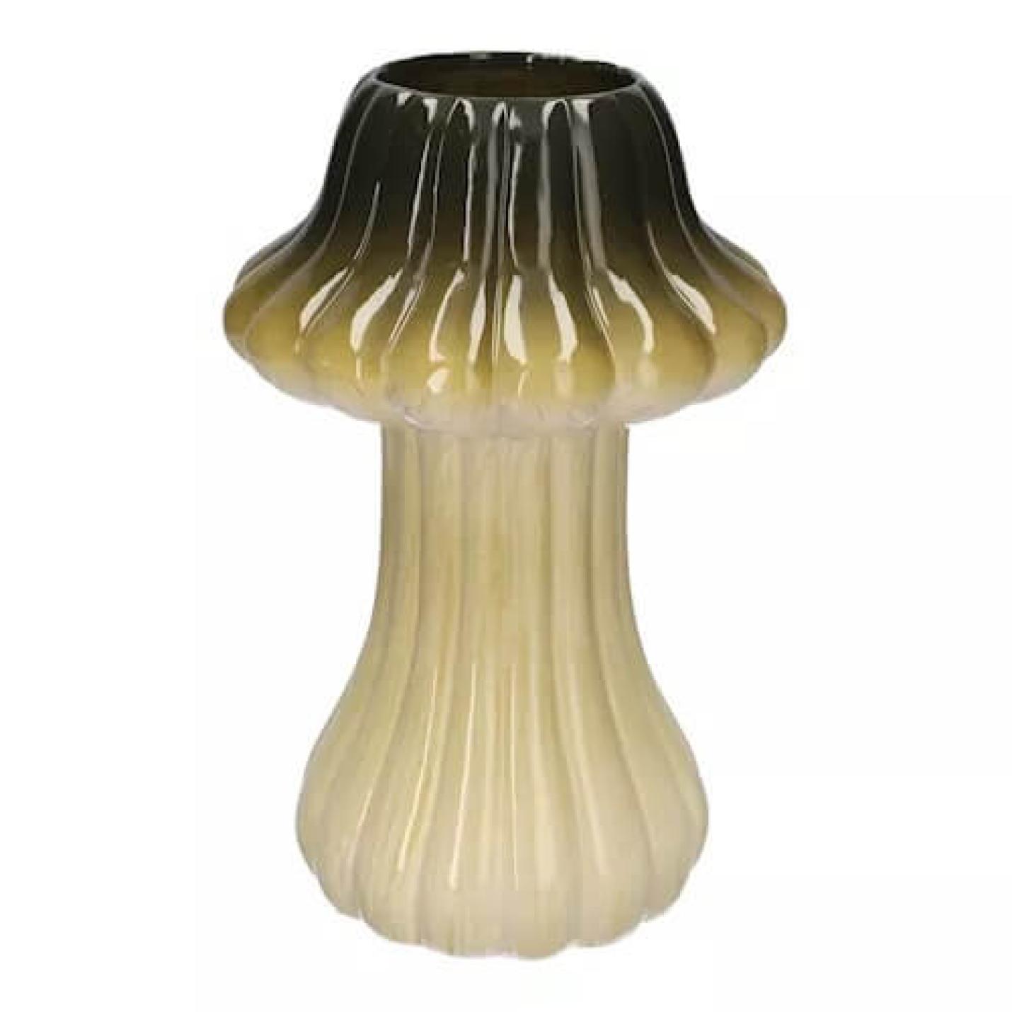 Paddenstoel Vaas Groen Large - 28,5cm hoog