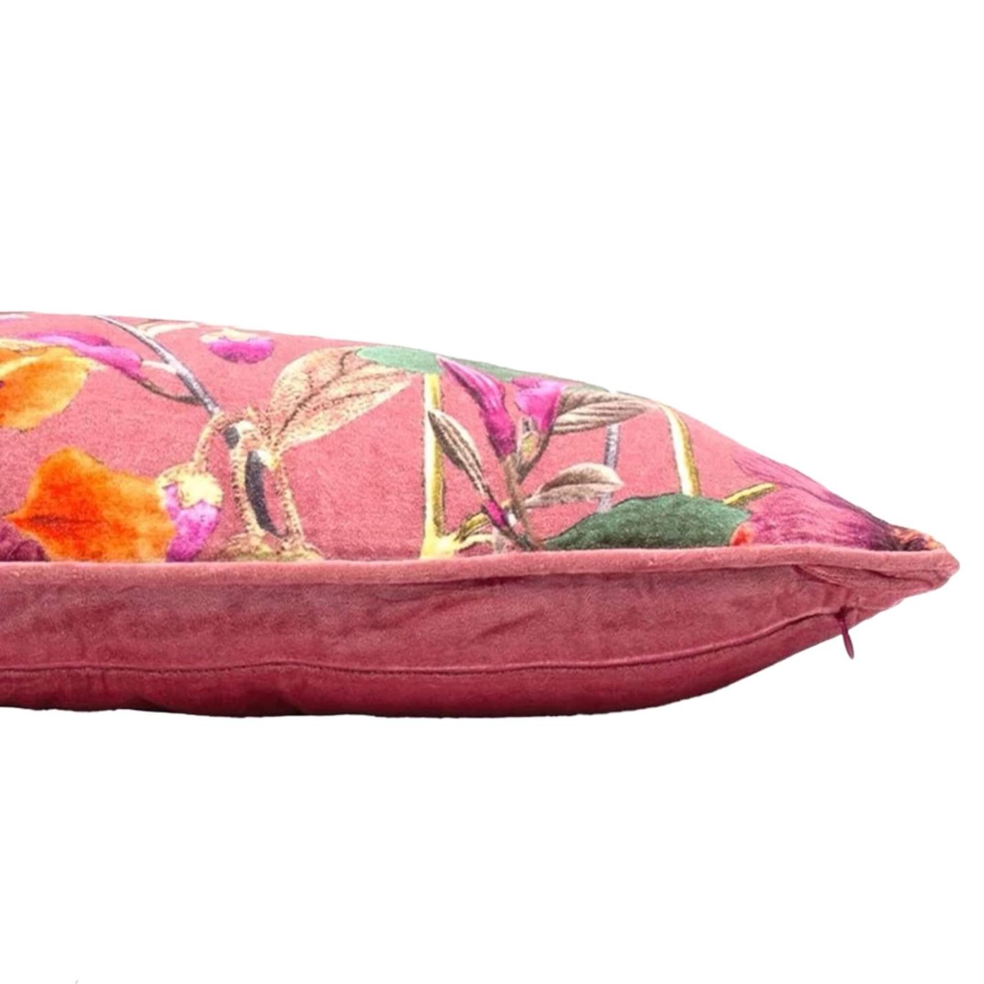 Sierkussen bloedprint  Roze incl. vulling; Afbeelding: 2