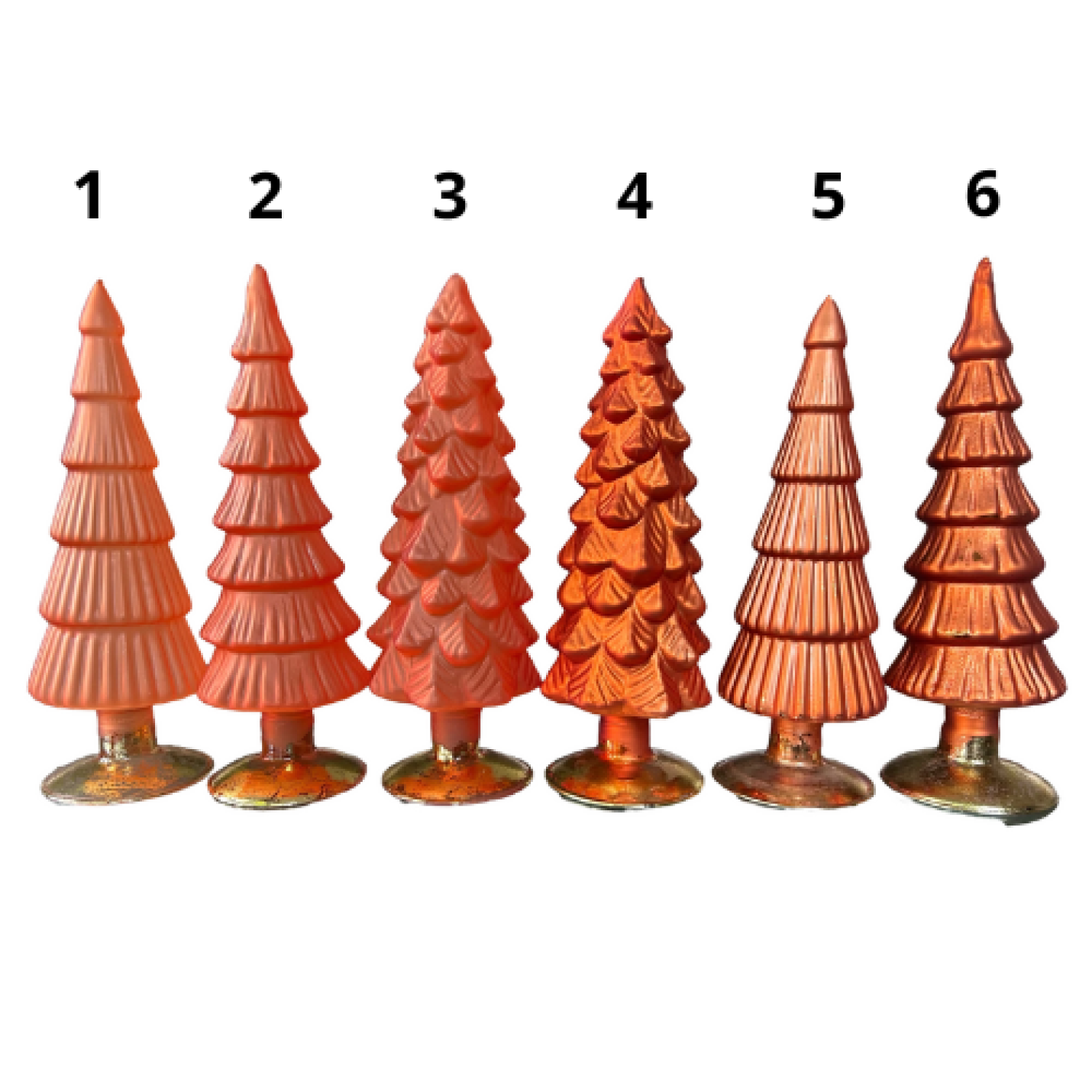 Kerstboompjes – Mat Metallic Glas - 1  Hoog 25cm
