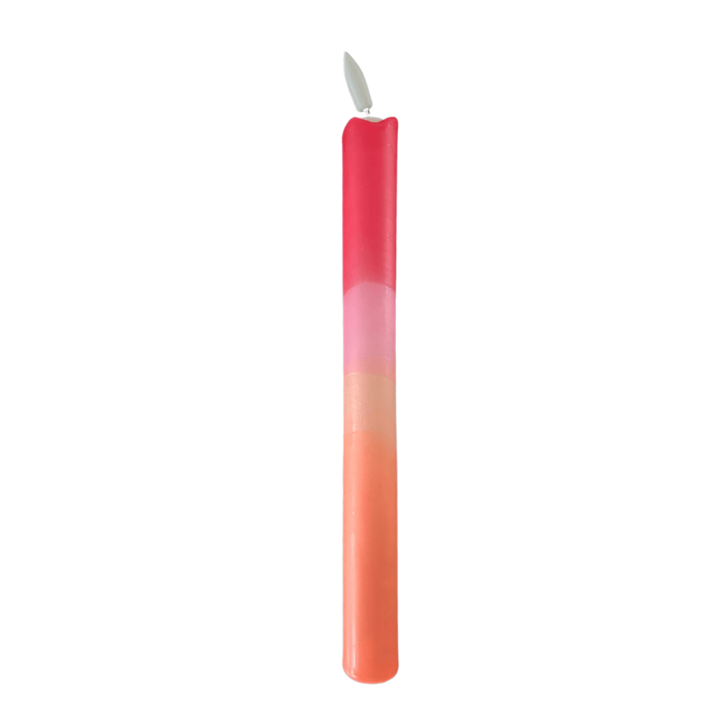 Ledkaars rood-roze-oranje incl. batterijen