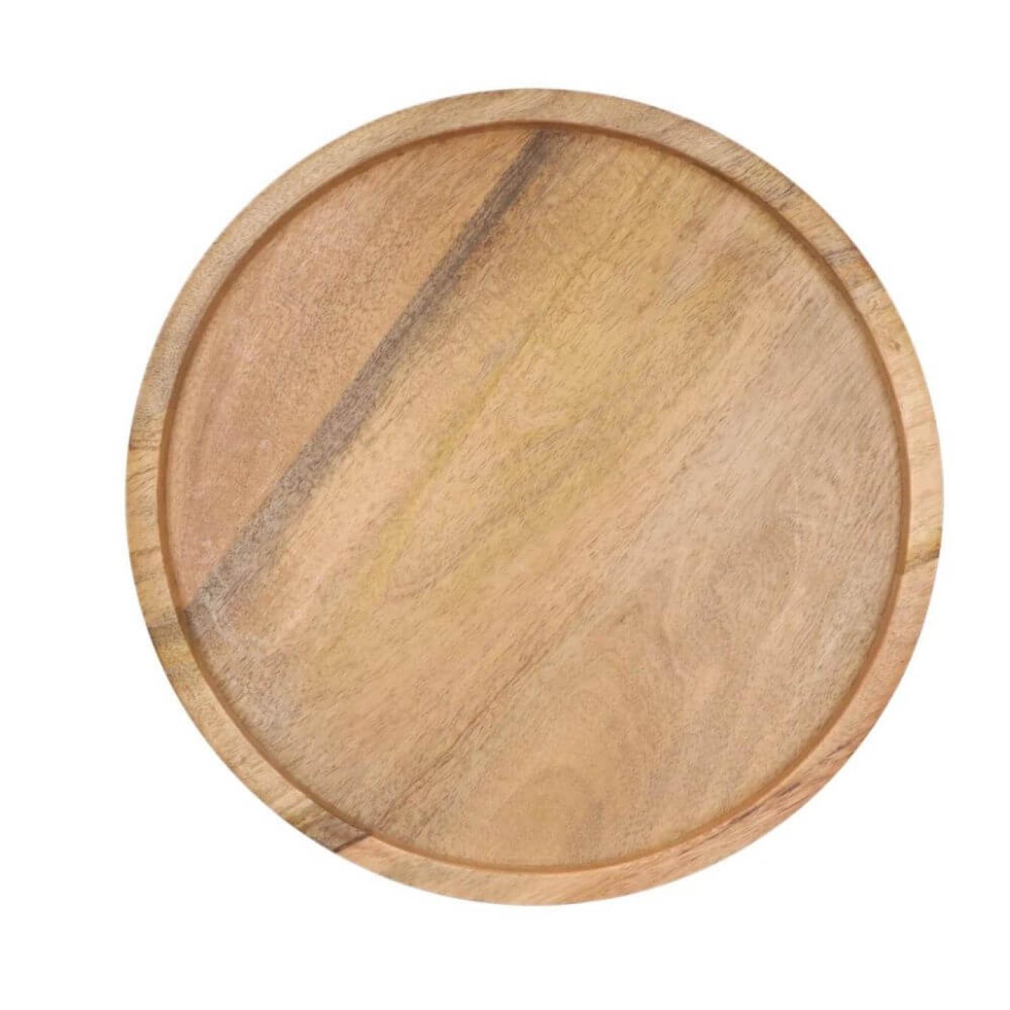 Mangohouten Plateau – Rond Ø35cm; Afbeelding: 2
