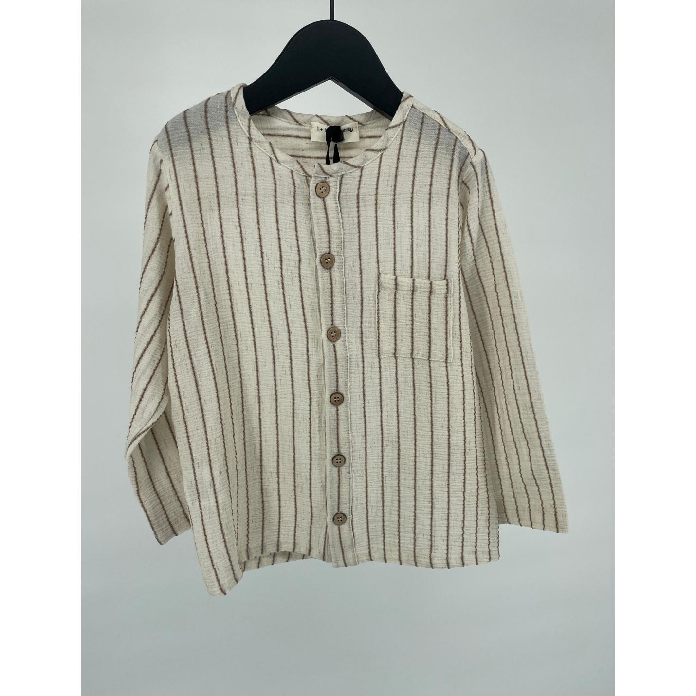 Shirt Lange Mouwen Beige Bruin Strepen Maat 92; Afbeelding: 2