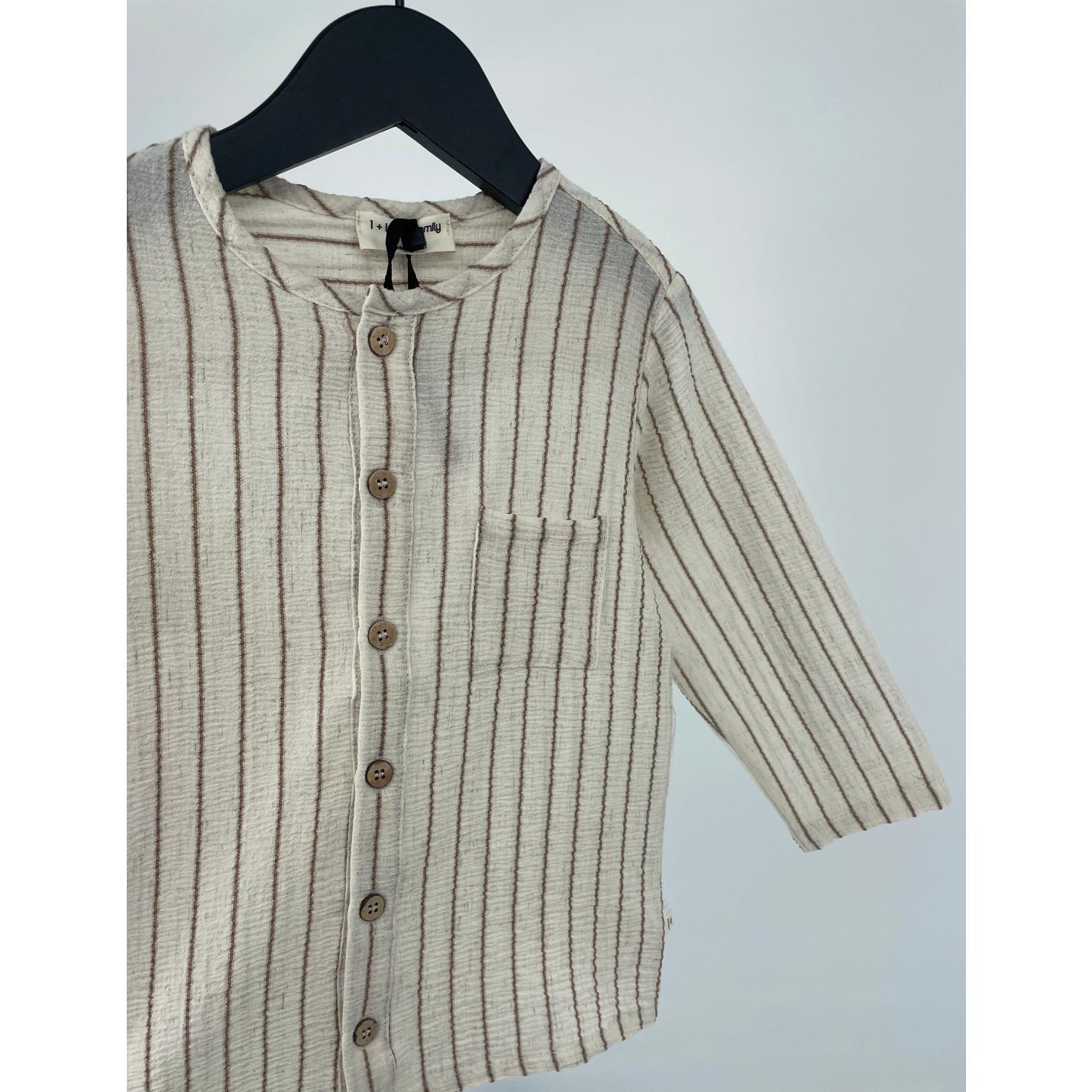 Shirt Lange Mouwen Beige Bruin Strepen Maat 92; Afbeelding: 4