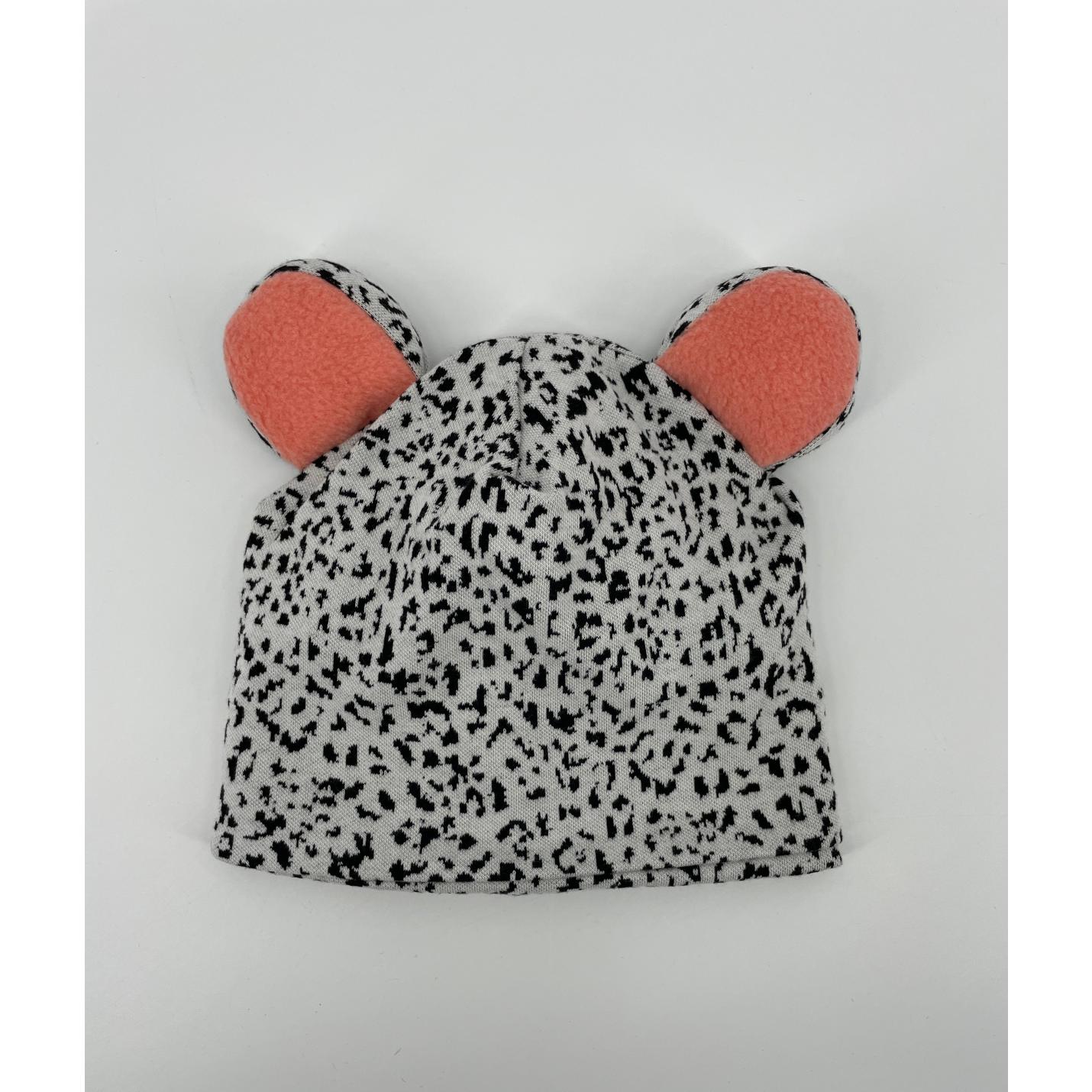 Muts Beige Luipaard Print met Oren Maat 2-4 Jaar; Afbeelding: 2