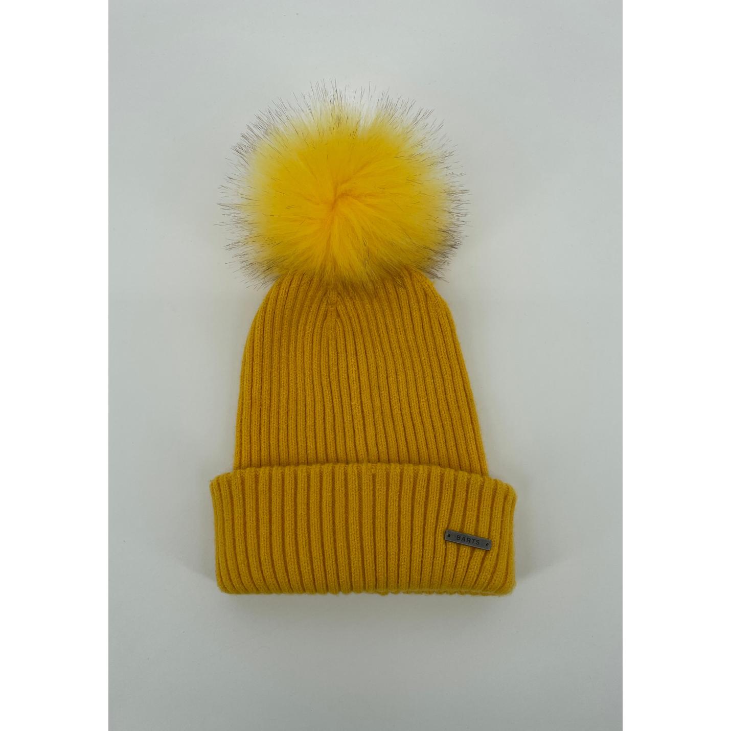 Muts Geel Pompon Maat 4 - 8 Jaar