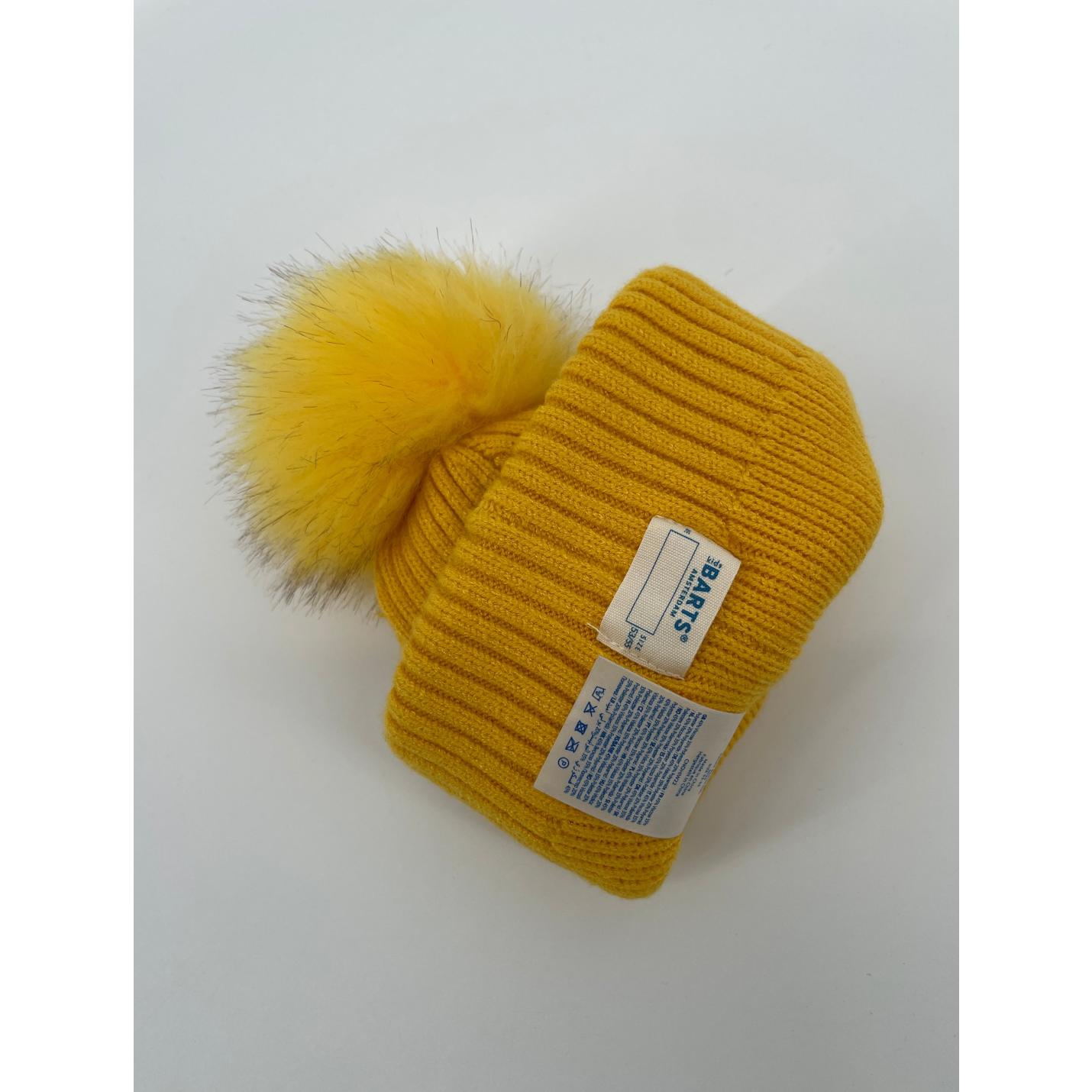 Muts Geel Pompon Maat 4 - 8 Jaar; Afbeelding: 3