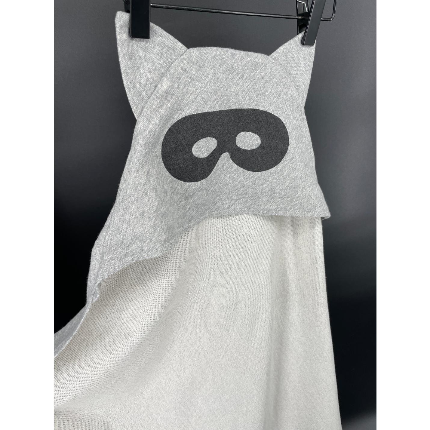 Bad Cape of Verkleed Cape Grijs met Oortjes; Afbeelding: 3