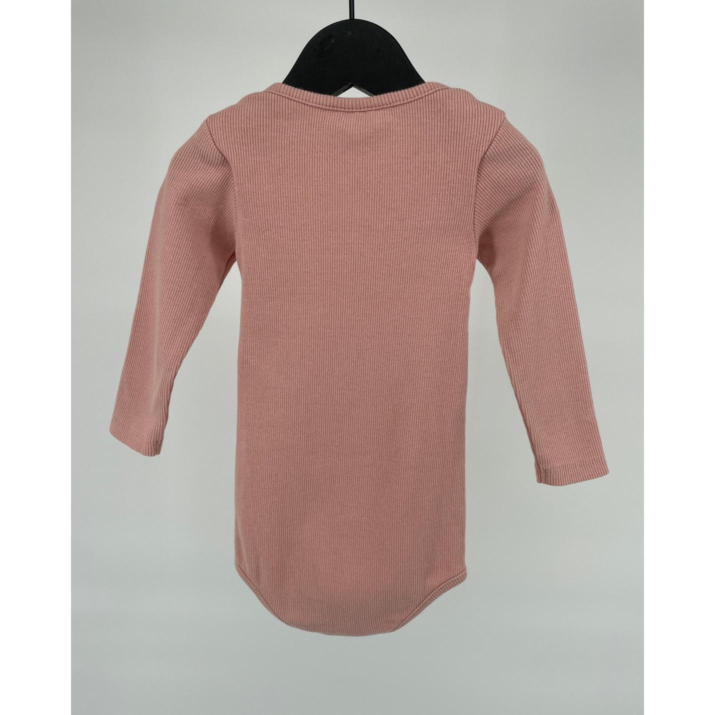 Romper Lichtroze Rib Maat 80 / 86; Afbeelding: 2