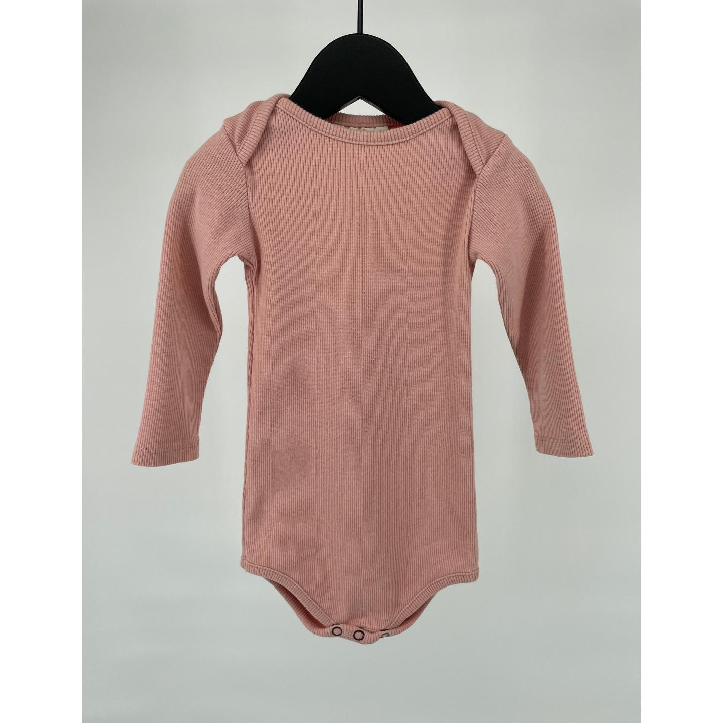 Romper Lichtroze Rib Maat 80 / 86