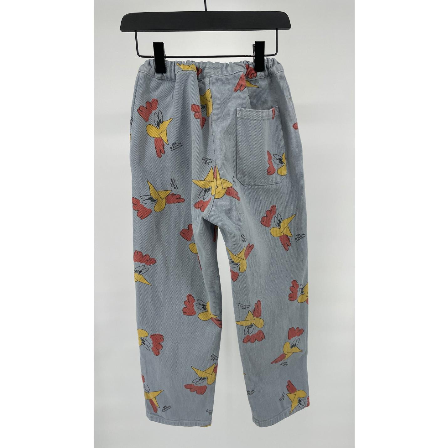 Broek Lichtblauw Hanenprint Maat 116 / 122; Afbeelding: 2