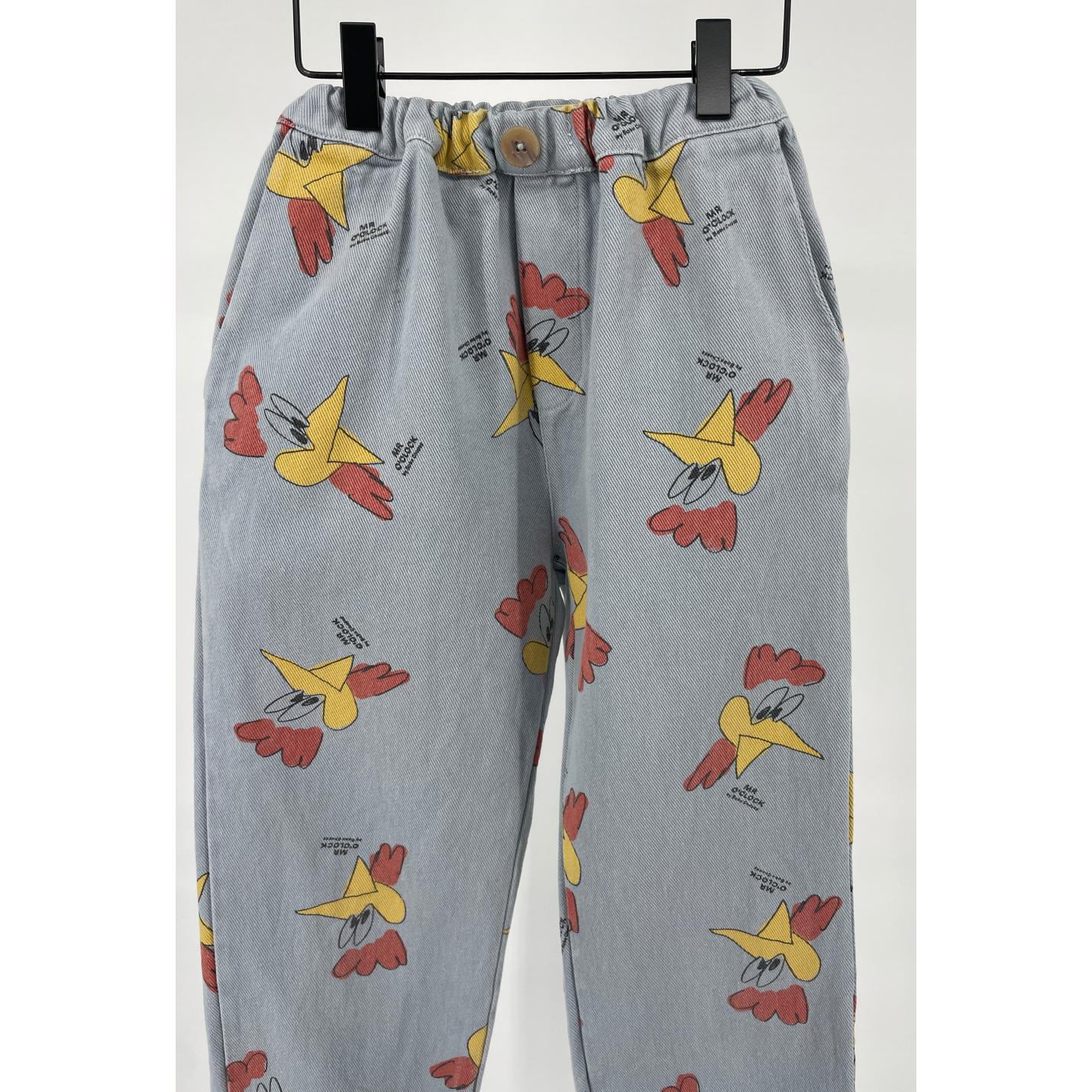 Broek Lichtblauw Hanenprint Maat 116 / 122; Afbeelding: 3