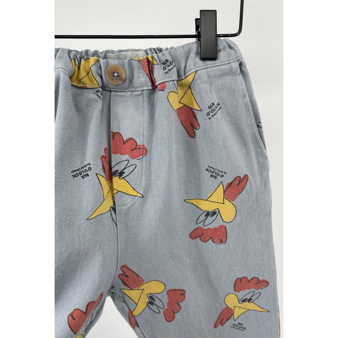 Broek Lichtblauw Hanenprint Maat 116 / 122; Afbeelding: 4