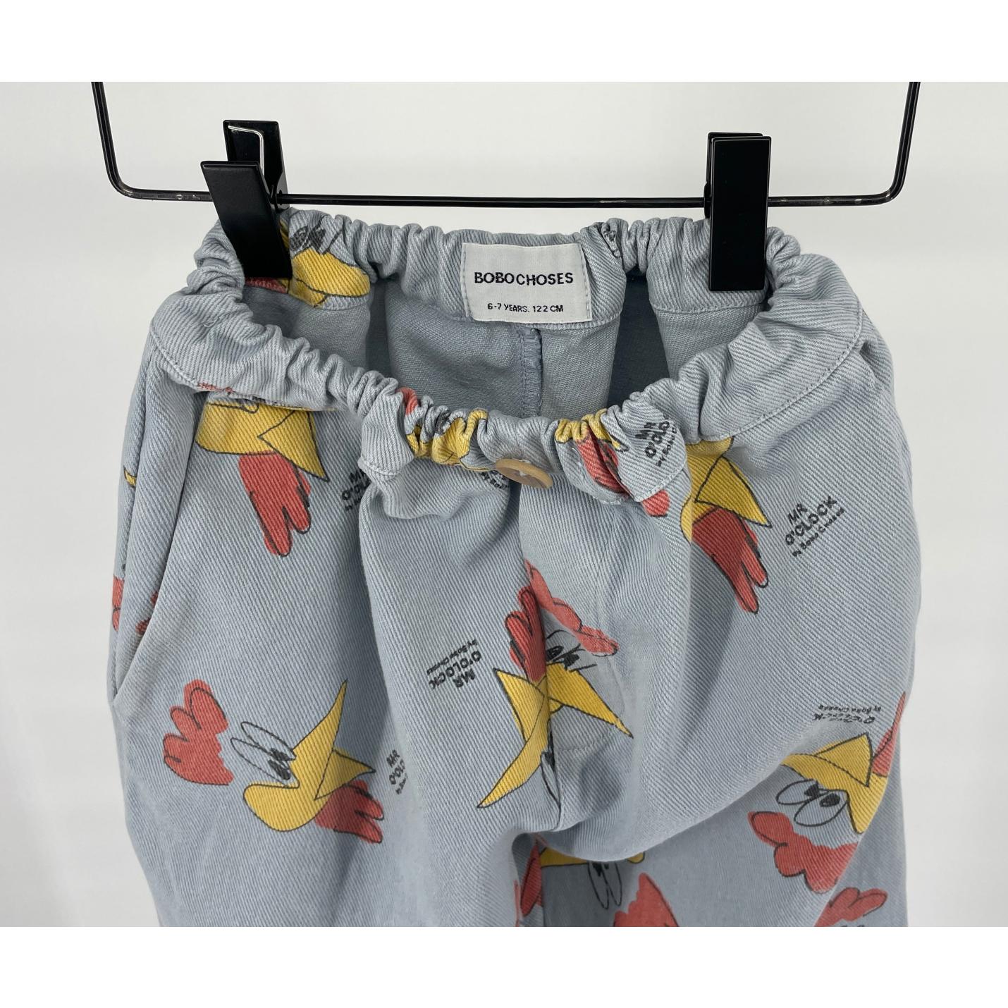 Broek Lichtblauw Hanenprint Maat 116 / 122; Afbeelding: 6