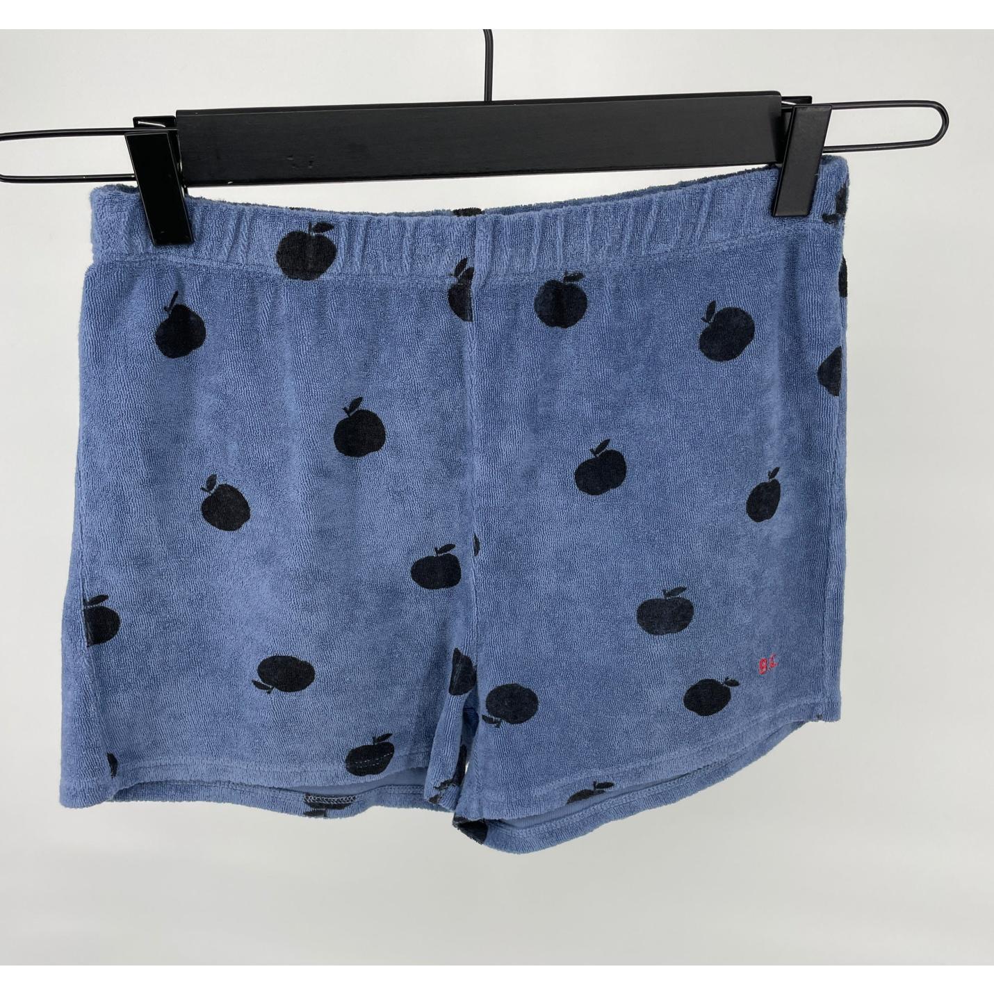 Korte Broek Blauw Appel Print Maat 140 / 146