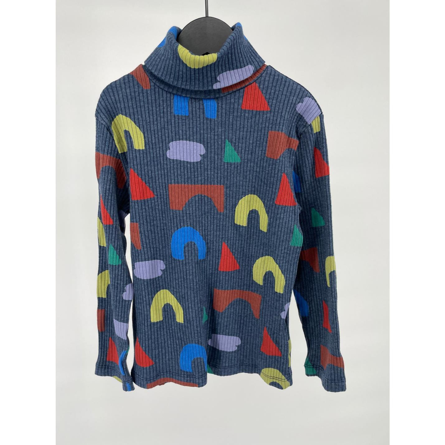 Longsleeve Col Blauw Multicolor Print Maat 104 / 110; Afbeelding: 2