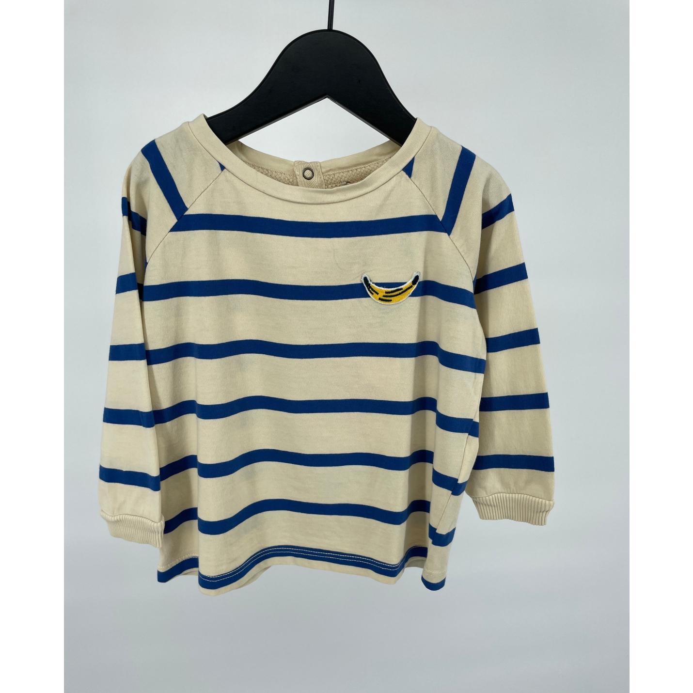 Longsleeve Beige Blauw Banaan Maat 86 / 92; Afbeelding: 2