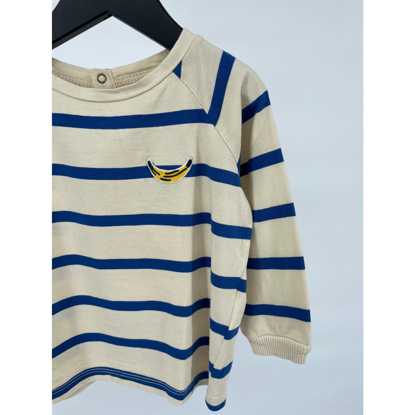 Longsleeve Beige Blauw Banaan Maat 86 / 92; Afbeelding: 4