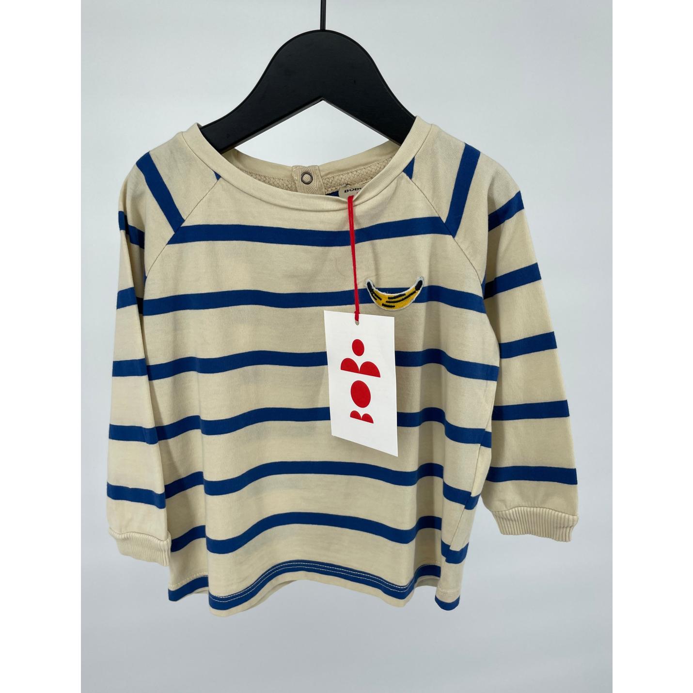 Longsleeve Beige Blauw Banaan Maat 86 / 92