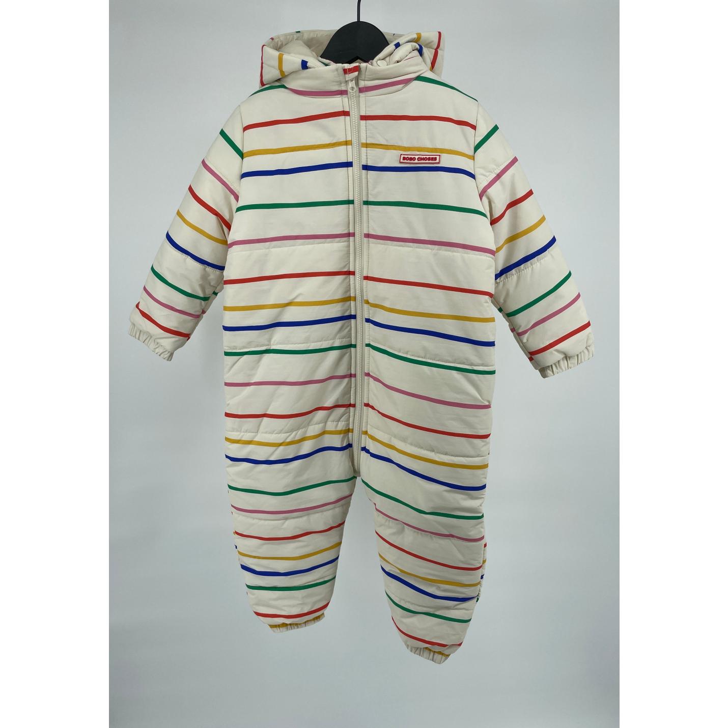 Overal Beige Multicolor Strepen Maat 92 / 98; Afbeelding: 2