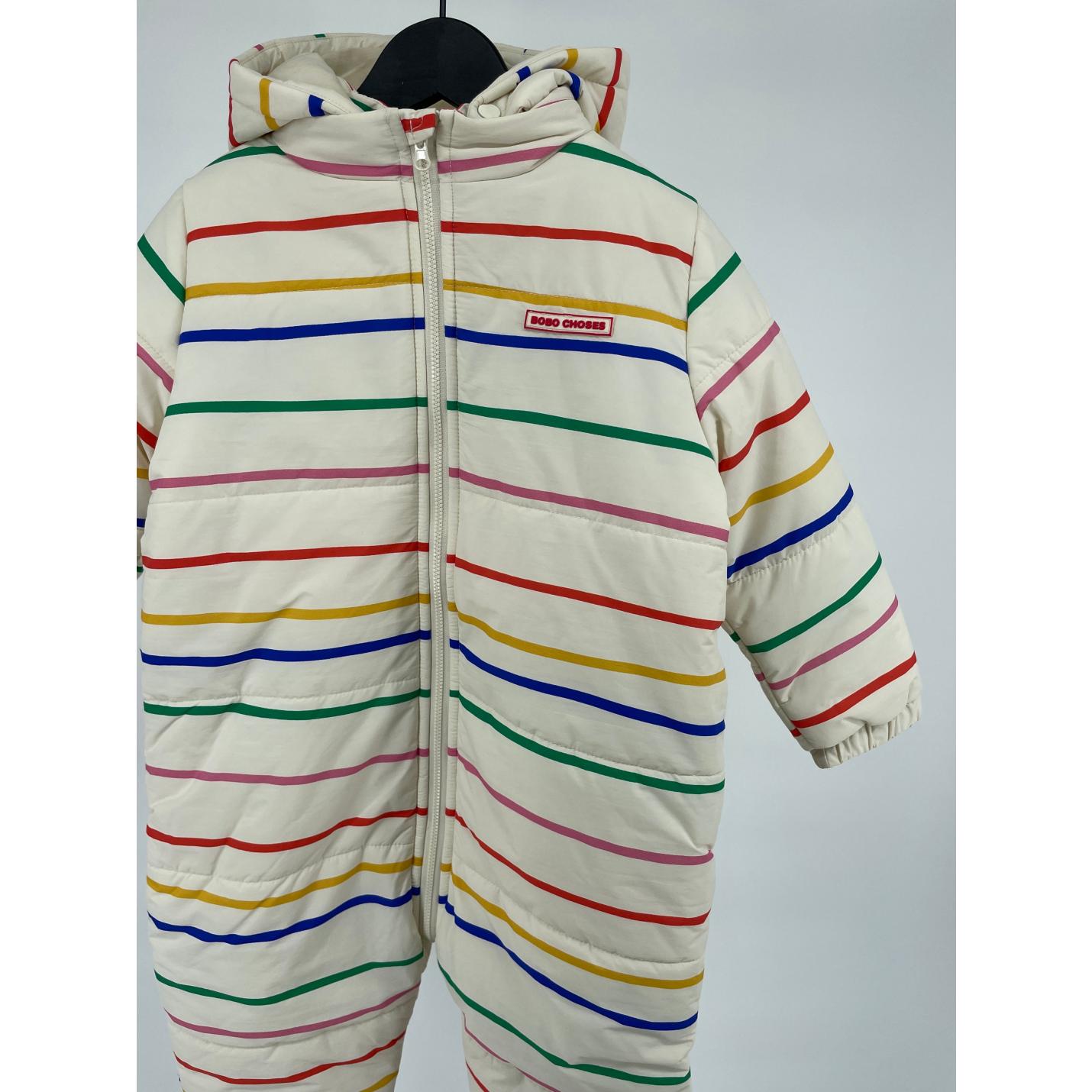 Overal Beige Multicolor Strepen Maat 92 / 98; Afbeelding: 4