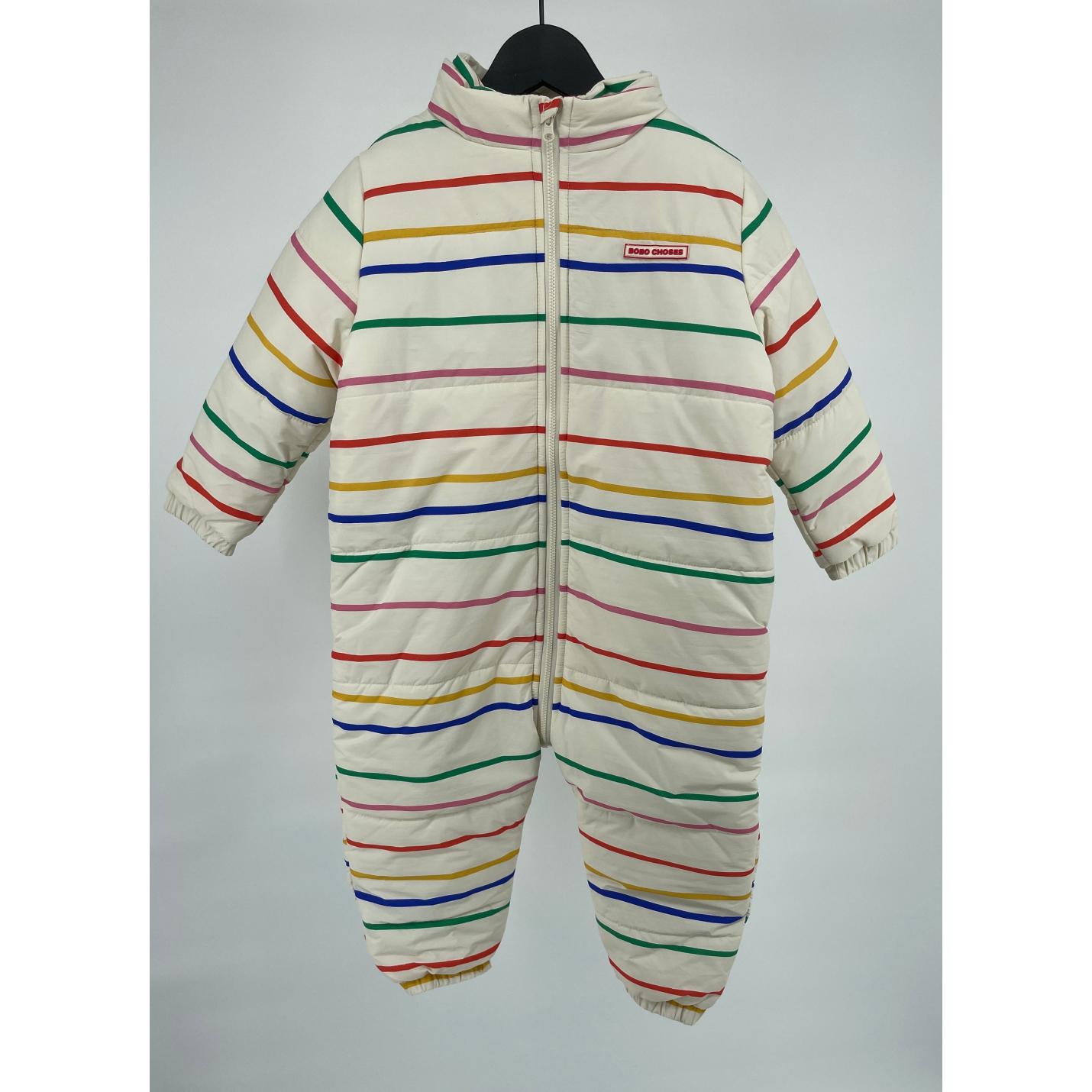 Overal Beige Multicolor Strepen Maat 92 / 98; Afbeelding: 8