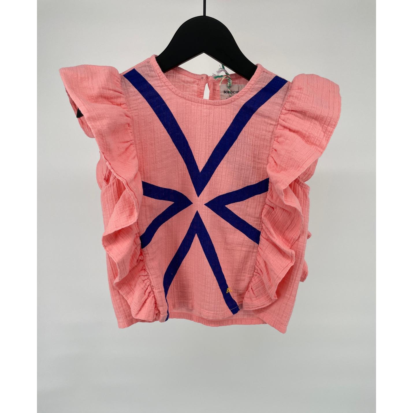 Top Mouwloos Roze Roesjes - 104 / 110 - Nieuw; Afbeelding: 3