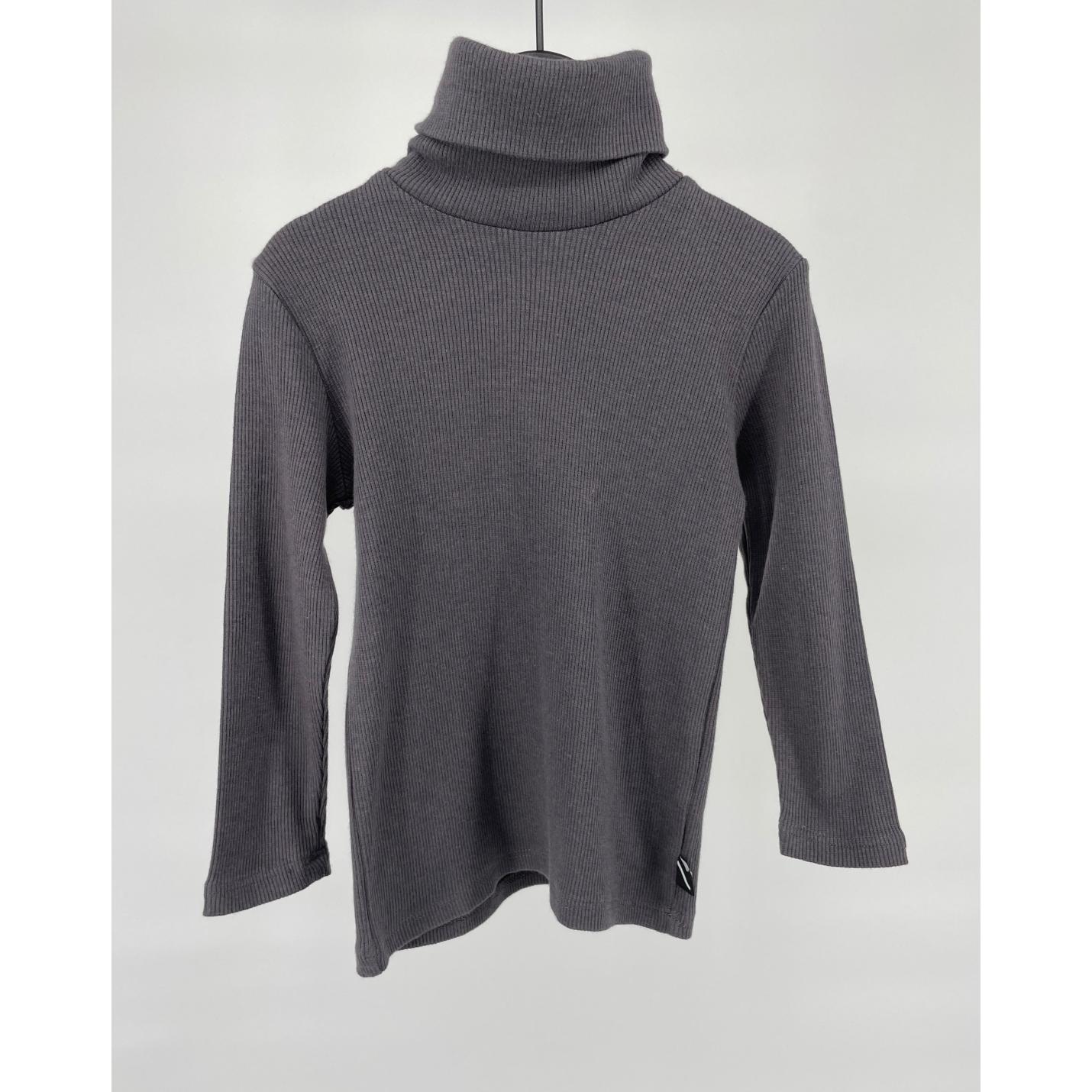 Longsleeve Grijs Rib met Col Maat 74 / 80; Afbeelding: 2
