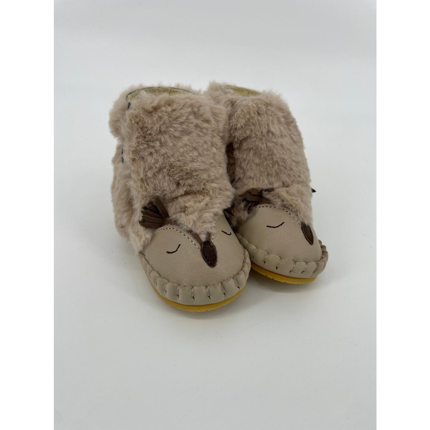 Kapi Exclusive Owl Boots Beige Leer Faux Fur Maat 20; Afbeelding: 2