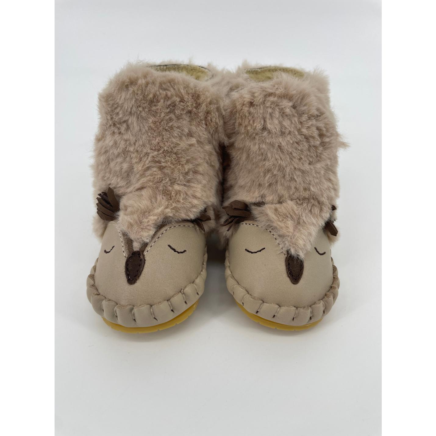 Kapi Exclusive Owl Boots Beige Leer Faux Fur Maat 20; Afbeelding: 6