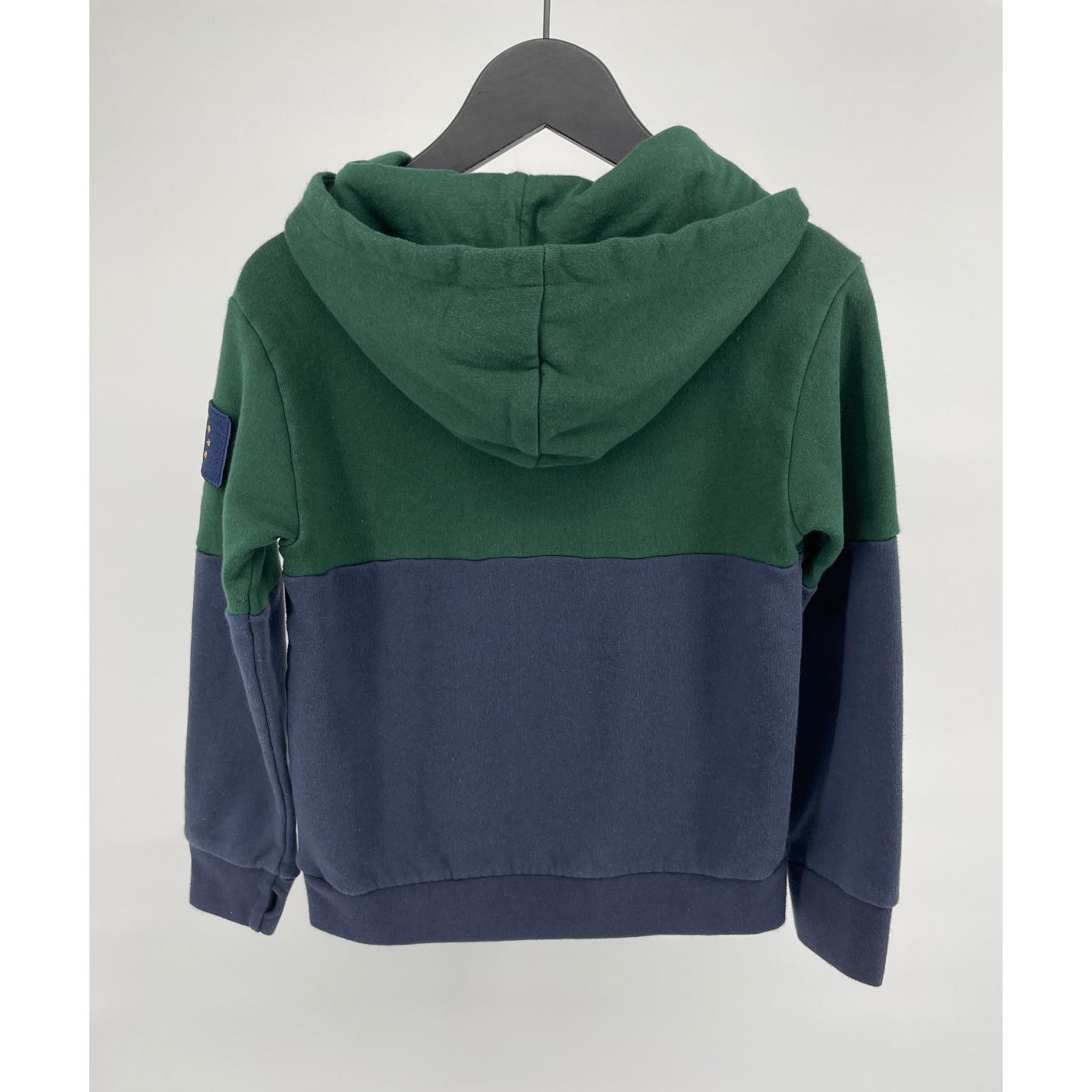 Hoodie Capuchon Groen Donkerblauw EU Maat 122; Afbeelding: 3