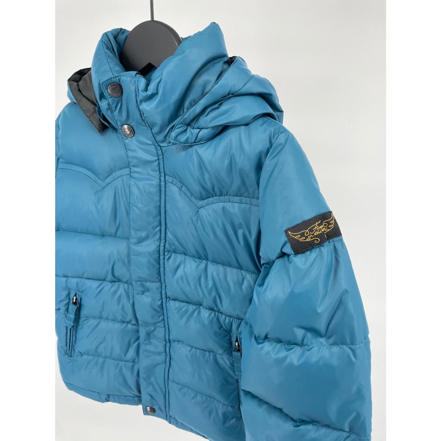 Winterjas Petrol Blauw Dons Maat 122; Afbeelding: 3
