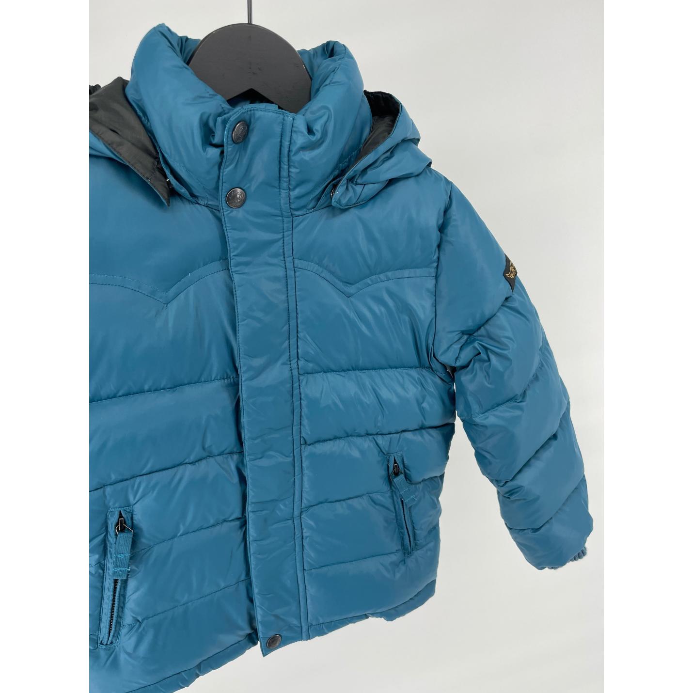 Winterjas Petrol Blauw Dons Maat 122; Afbeelding: 4