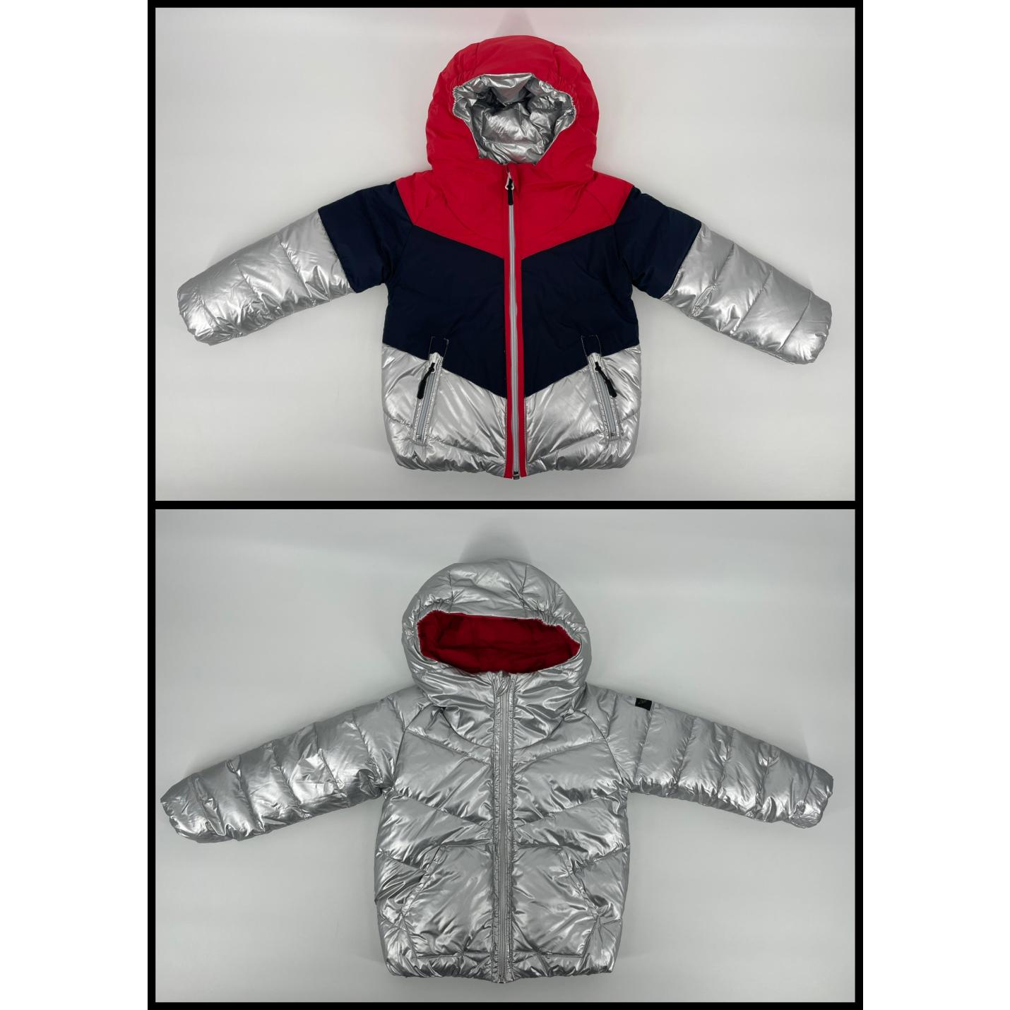 Jas Dons Reversible Zilver Maat 110