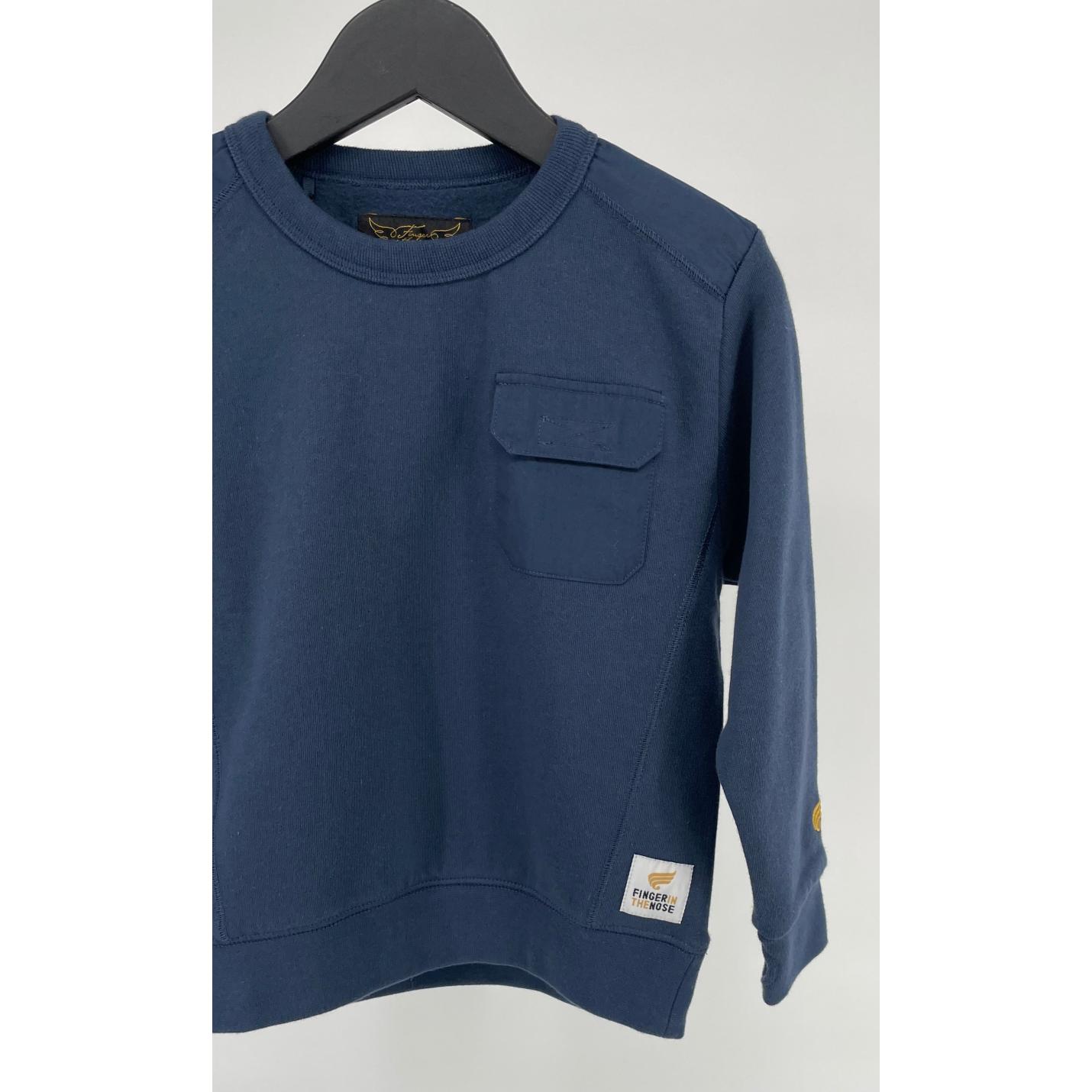 Trui Donkerblauw met Zakje Maat 110; Afbeelding: 4