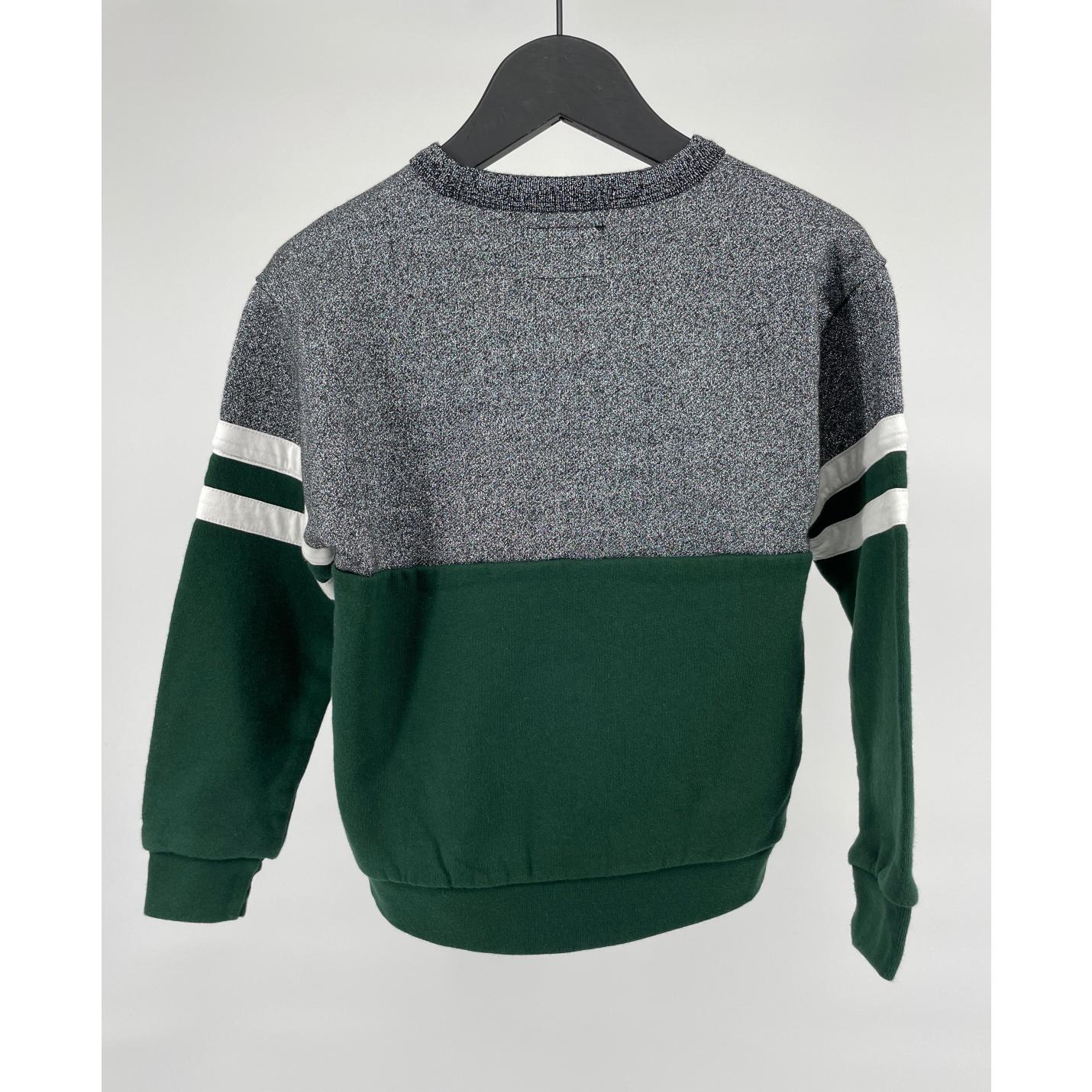 Trui Groen Grijs Glitter EU Maat 122; Afbeelding: 3