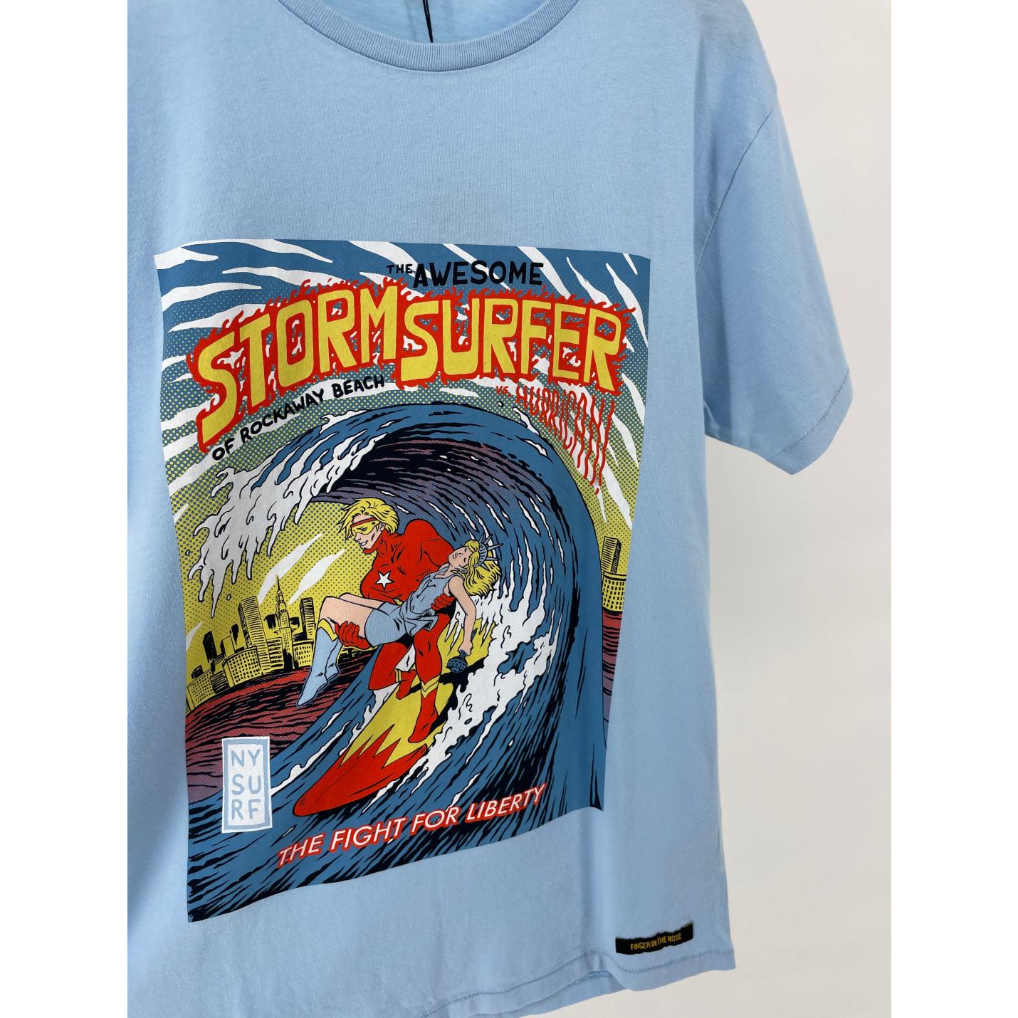 T-shirt Blauw Superheld Storm Surfer Maat 164 / 170; Afbeelding: 4