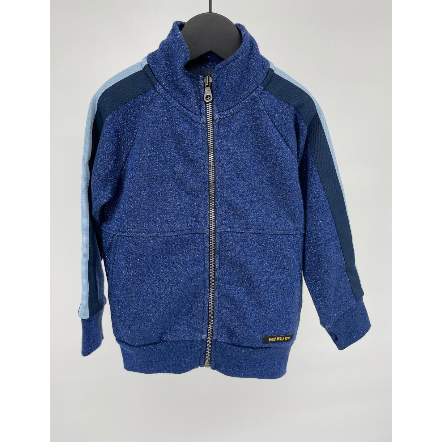 Vest Blauw Glitter Maat 92; Afbeelding: 2