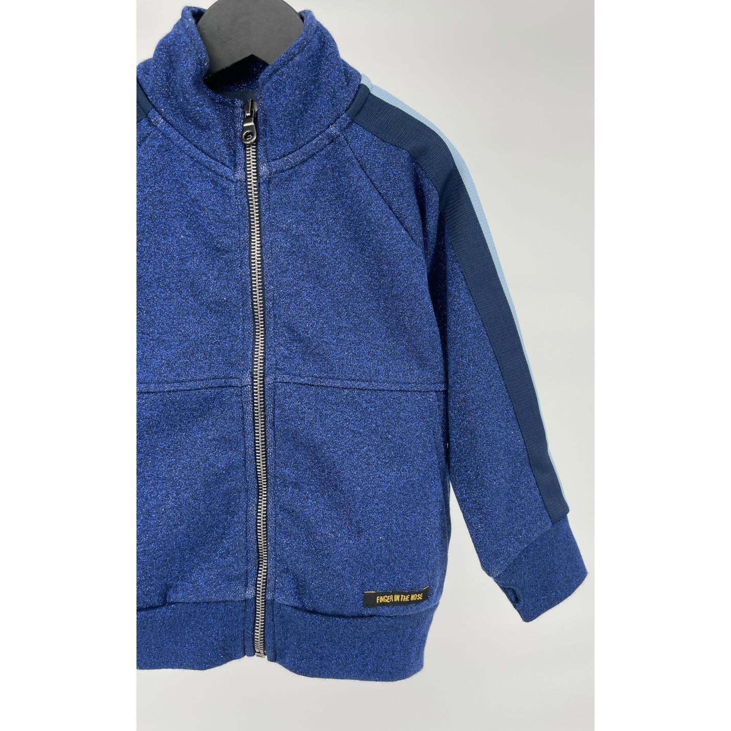 Vest Blauw Glitter Maat 92; Afbeelding: 4