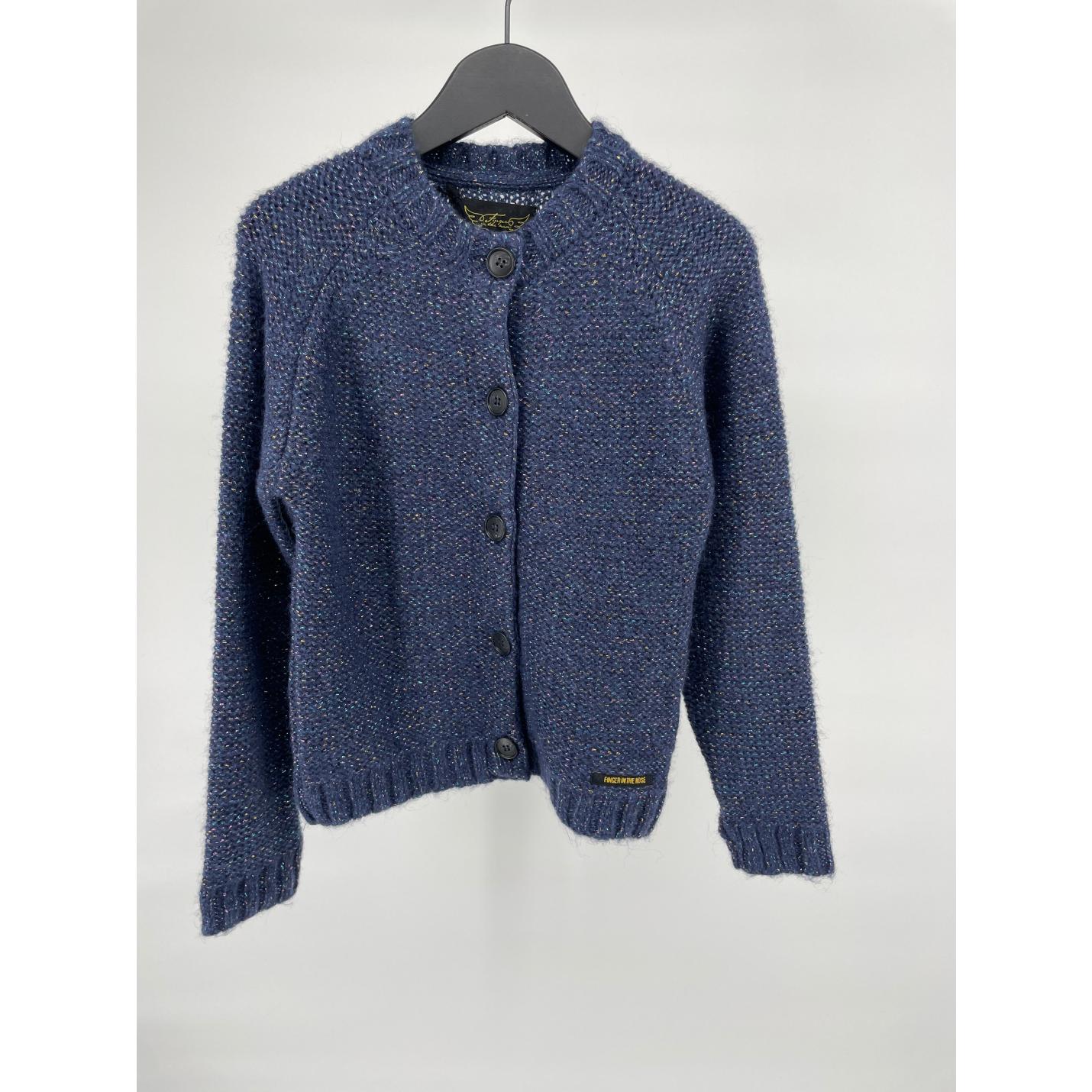 Vest Blauw Glitters Maat 122; Afbeelding: 2