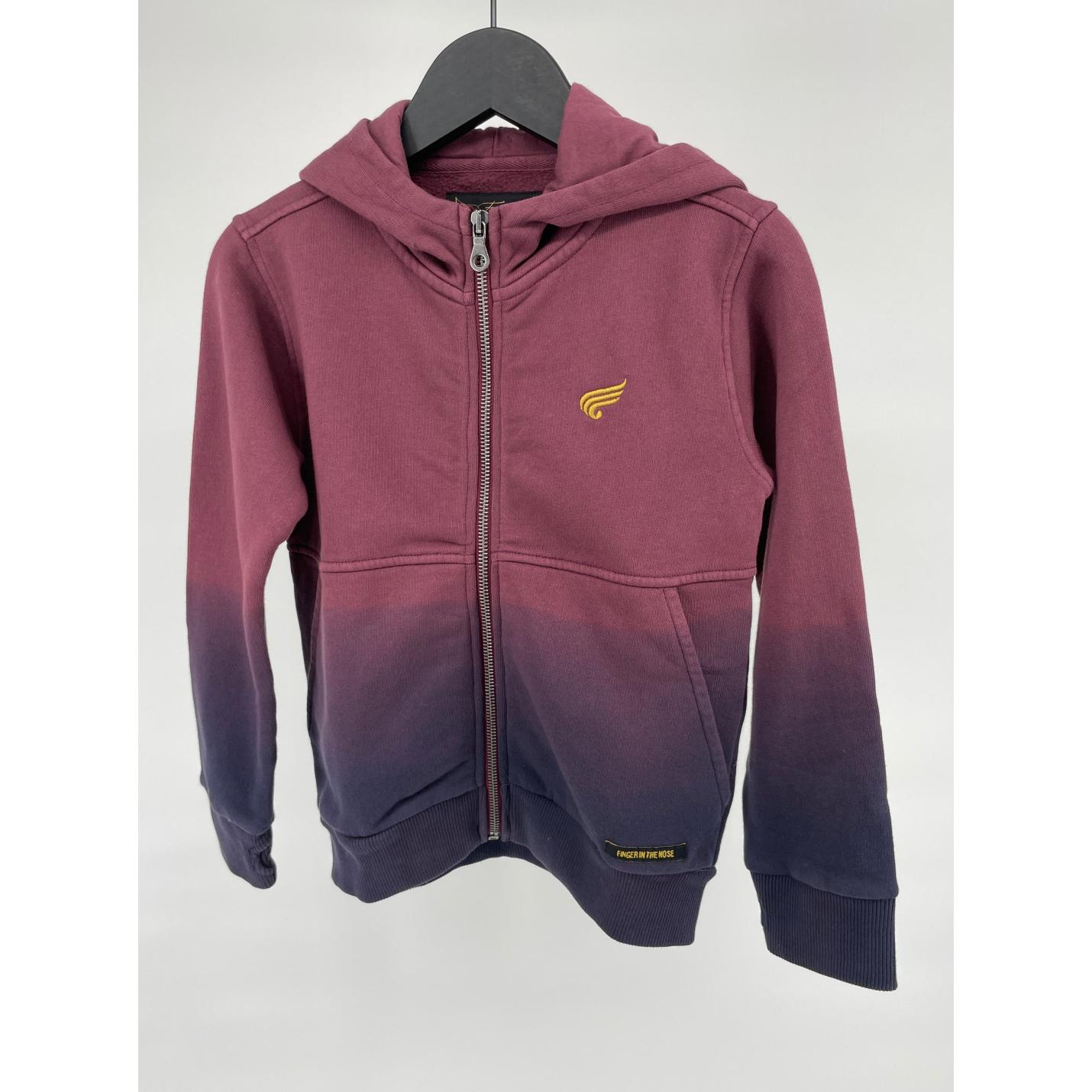 Vest Capuchon Bordeaux Dip Dye Maat 122; Afbeelding: 2