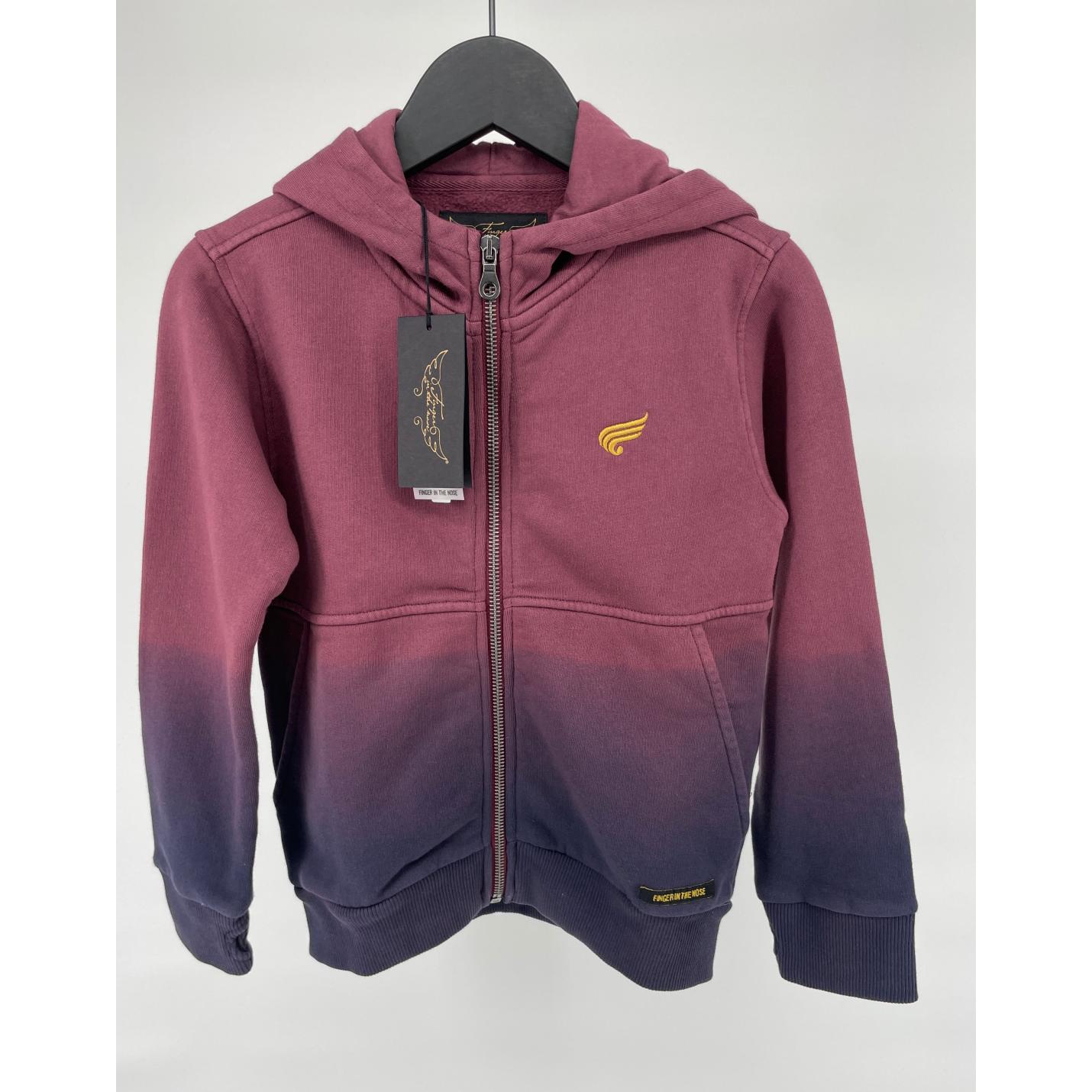 Vest Capuchon Bordeaux Dip Dye Maat 122
