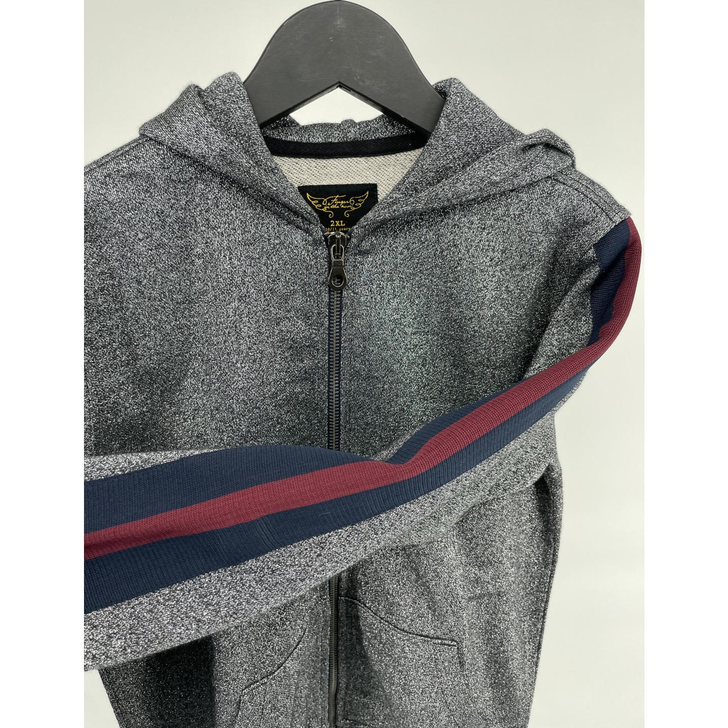 Vest Capuchon Grijs Glitter Maat 146; Afbeelding: 6
