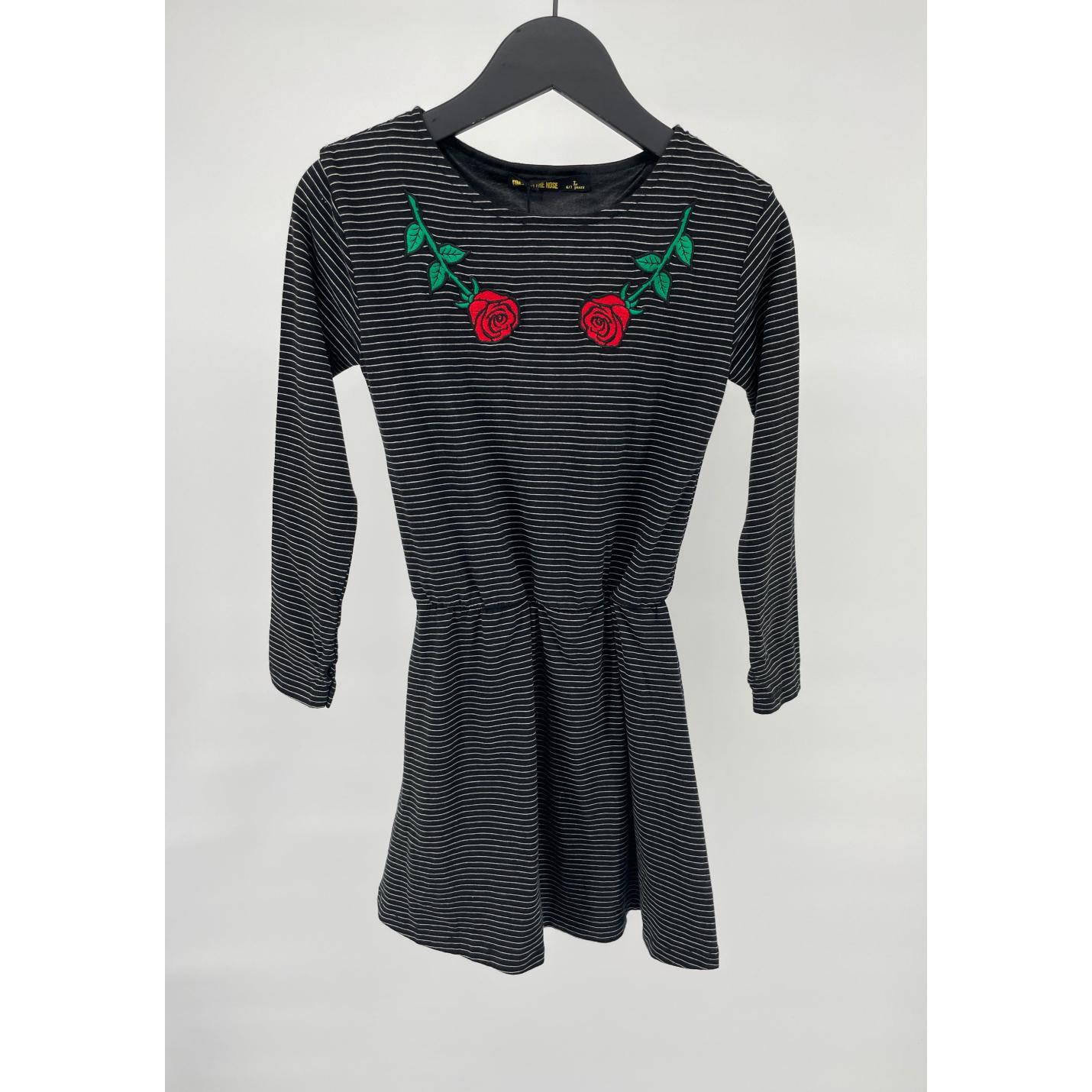 Jurk Zwart Rozen Maat 122; Afbeelding: 2